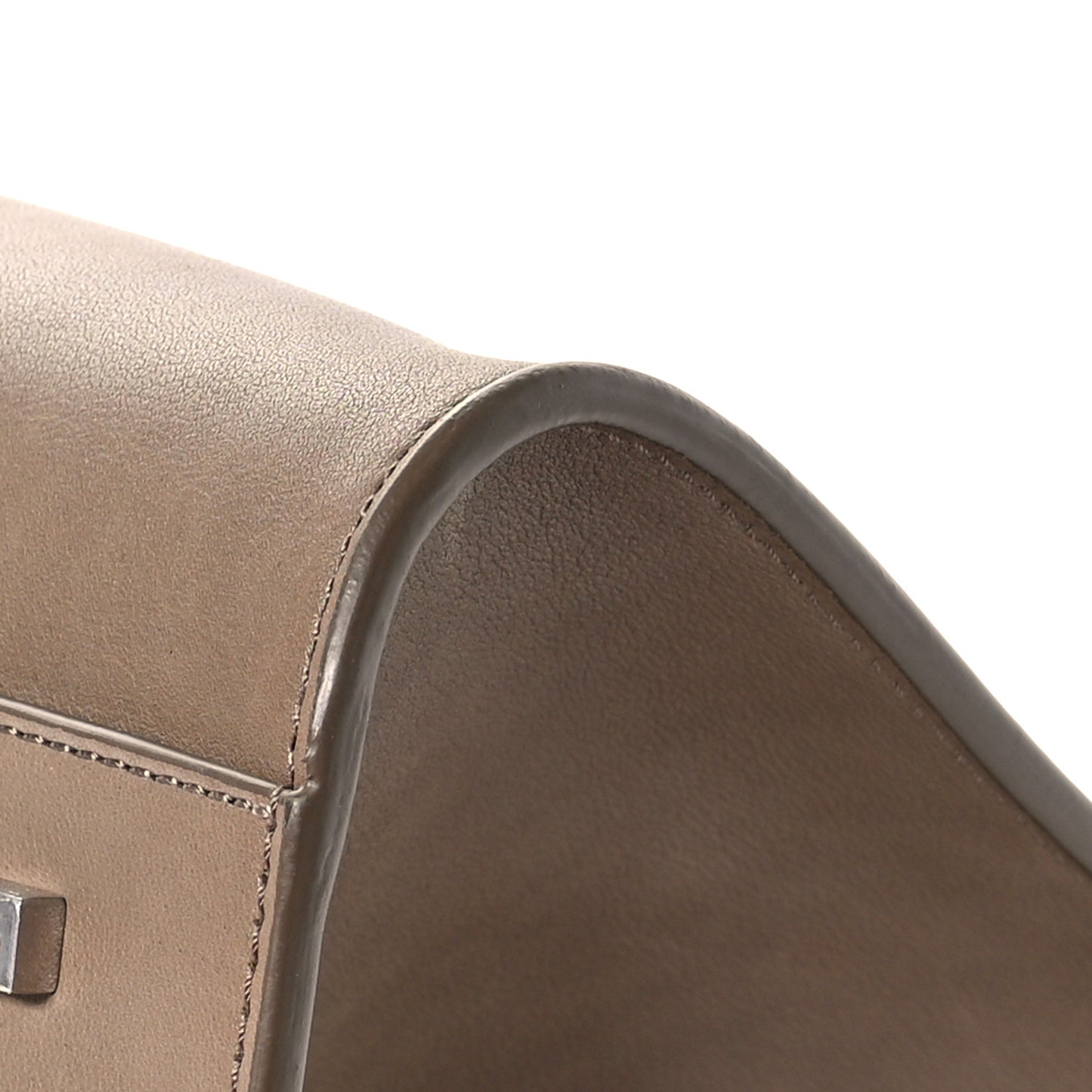 Polished Saddle Calfskin Soft Margaux 15 Mouse Grey
