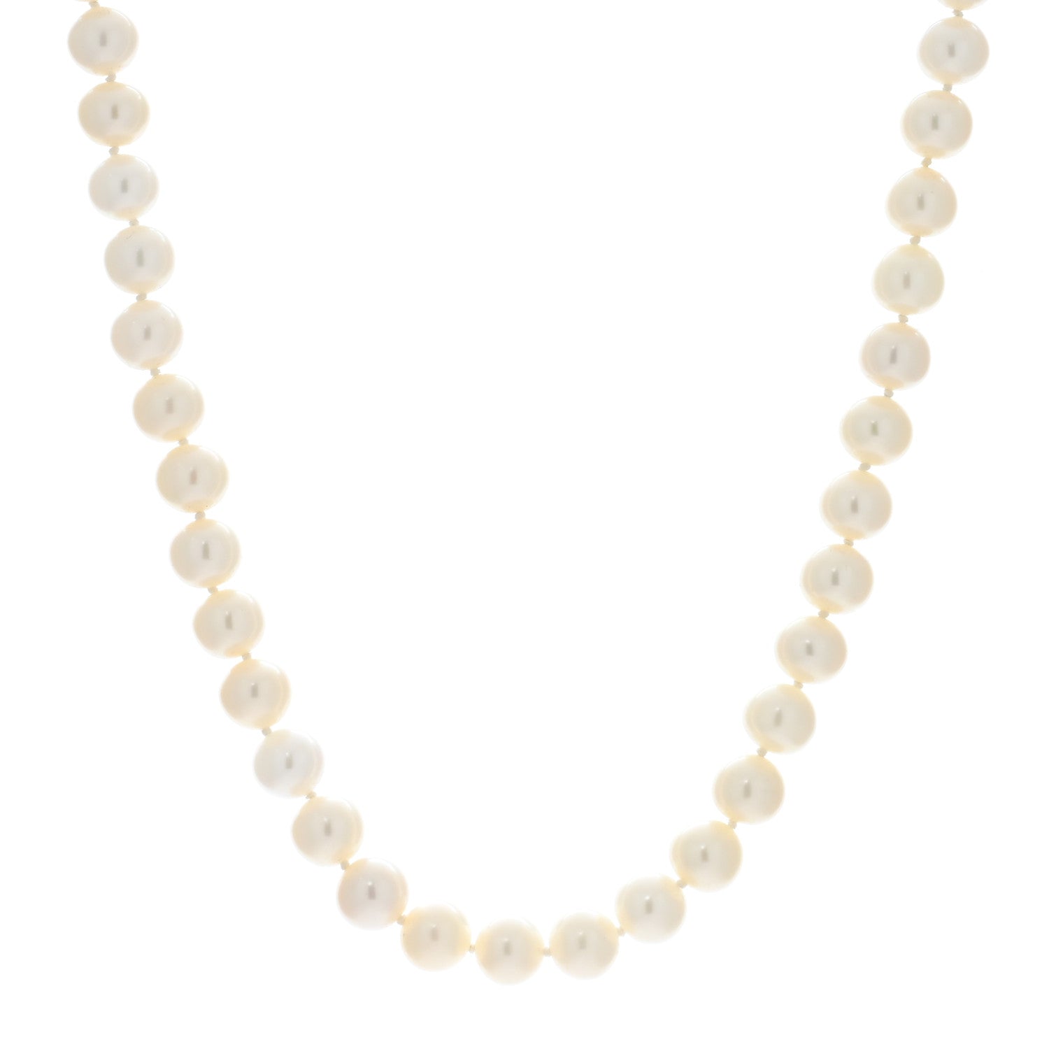 David Yurman Sterling Silver Diamond Pearl 8.5mm Buckle Necklace 1 of 5