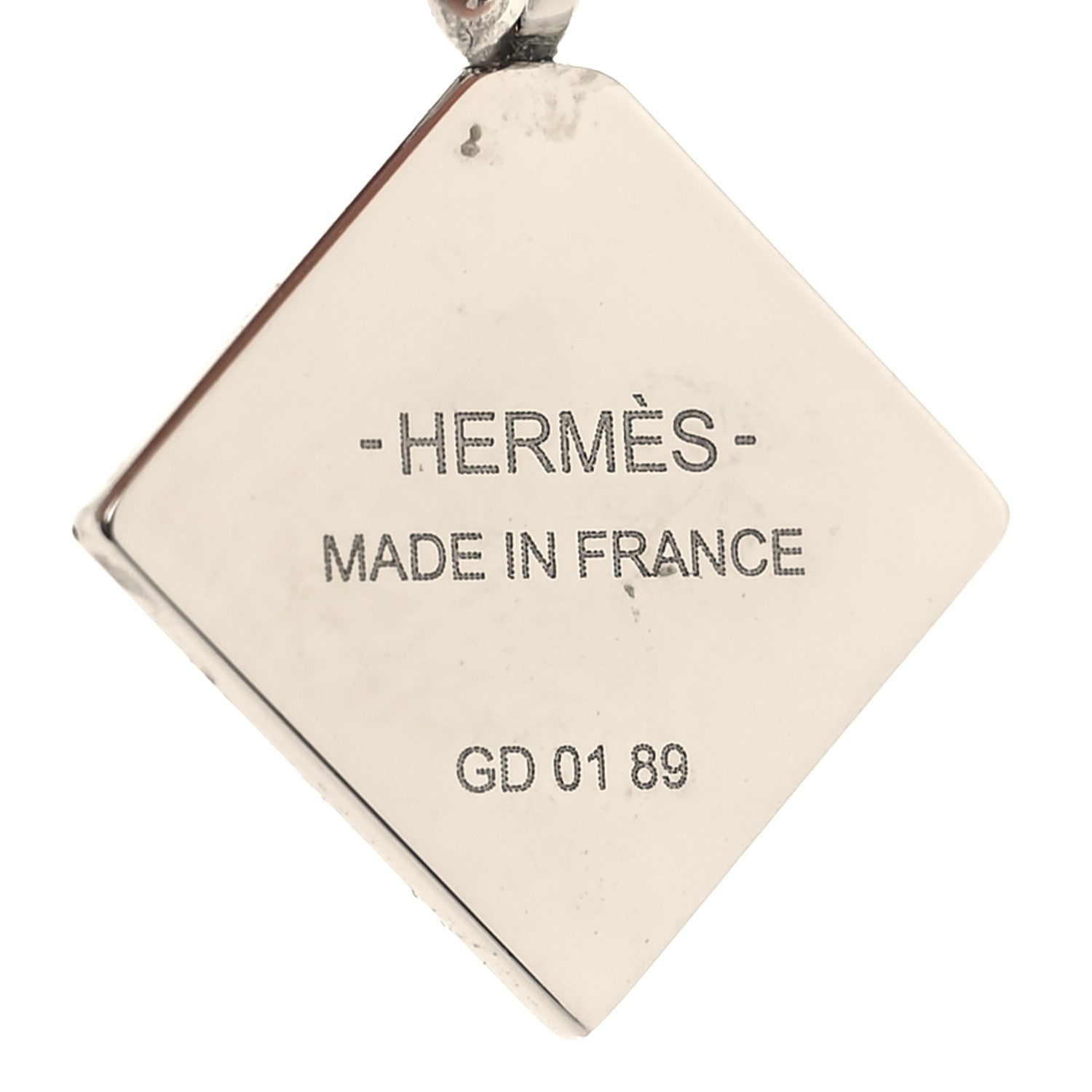 Hermes Palladium Medor Folk Earrings White 4 of 5