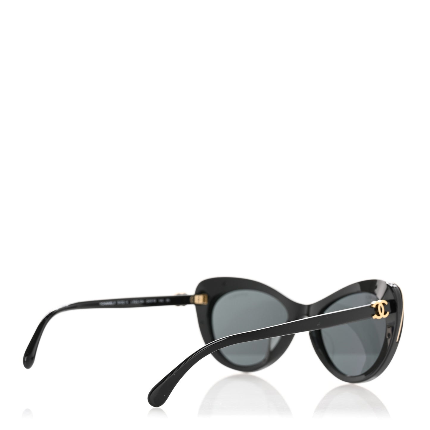 Acetate Cat Eye CC Sunglasses 5432-A Black