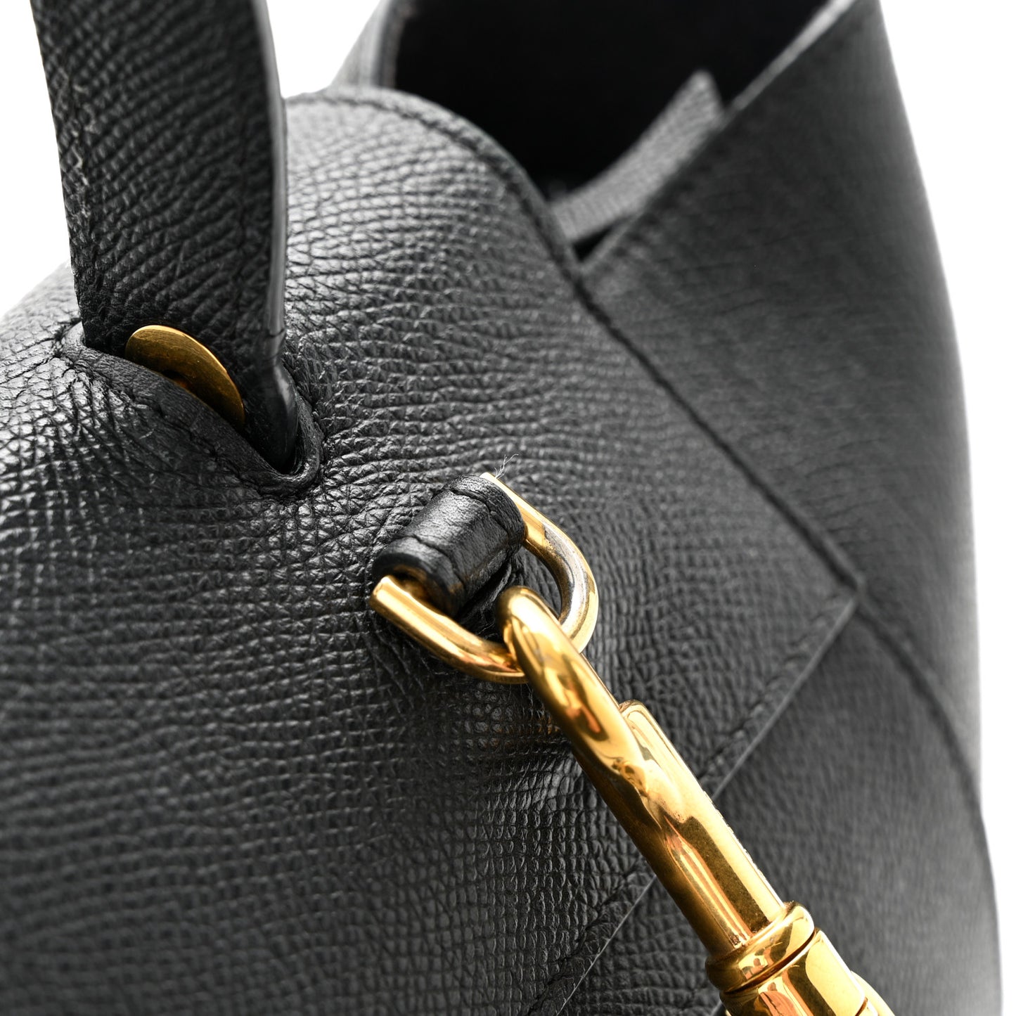 Grained Calfskin Mini Belt Bag Black