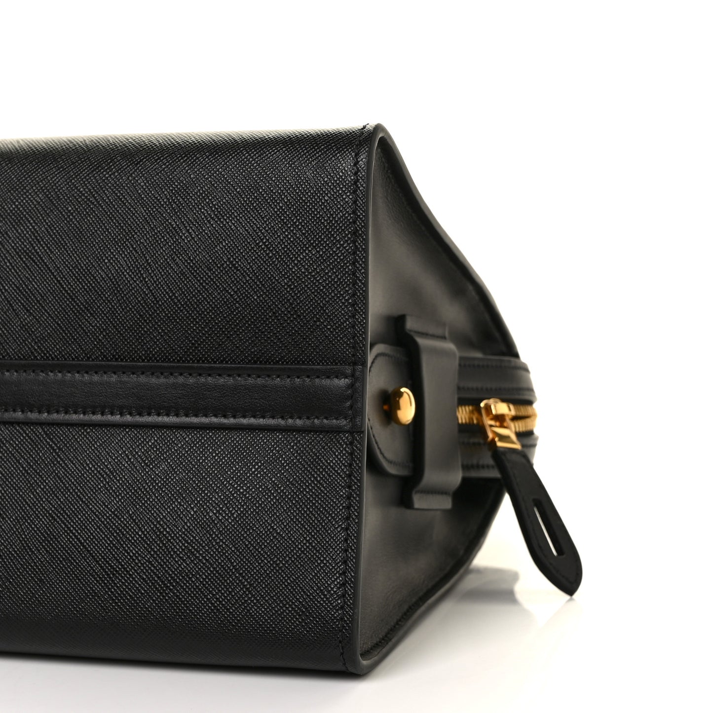 Saffiano City Calfskin Small Esplanade Tote Black