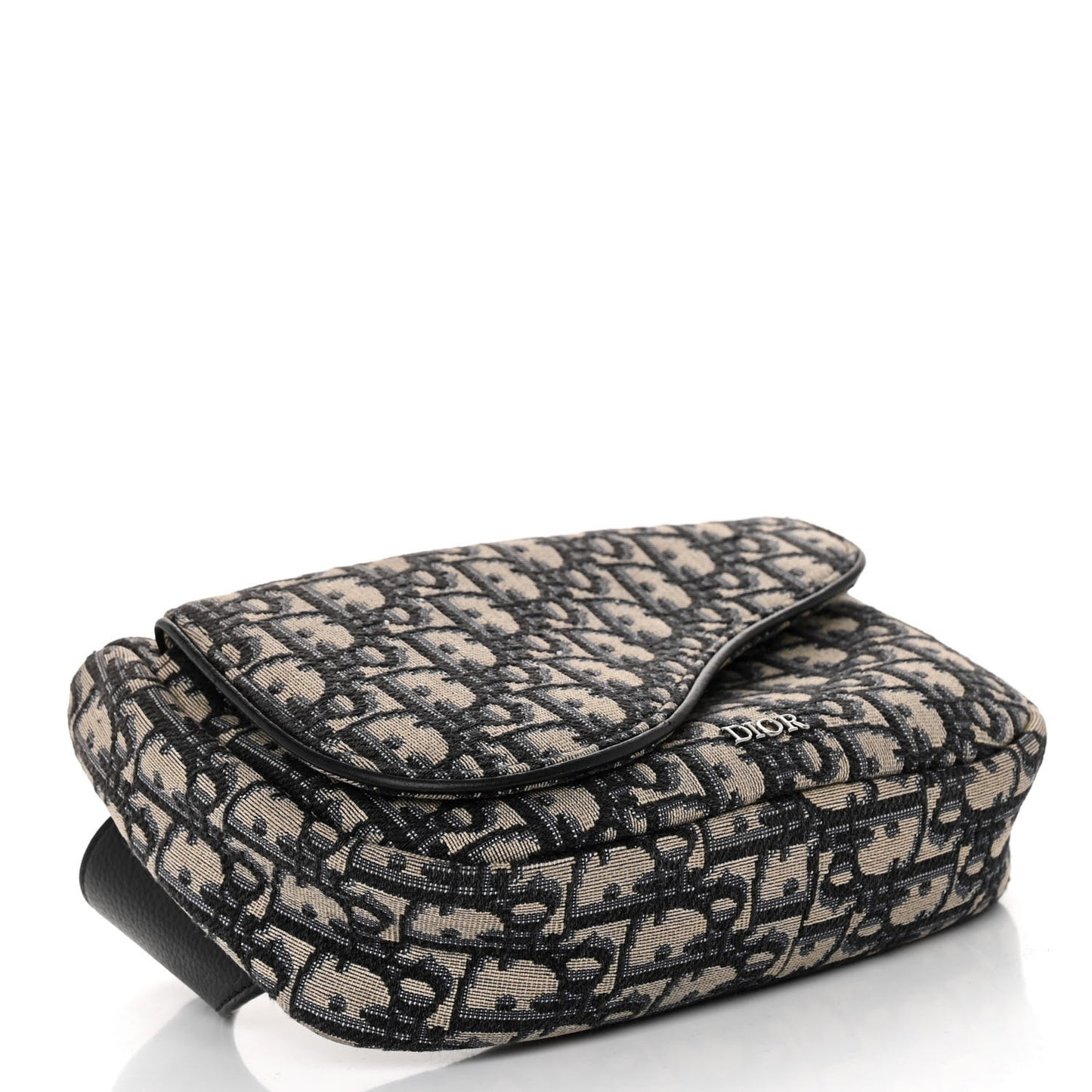 Oblique World Tour Saddle Belt Bag Beige Black