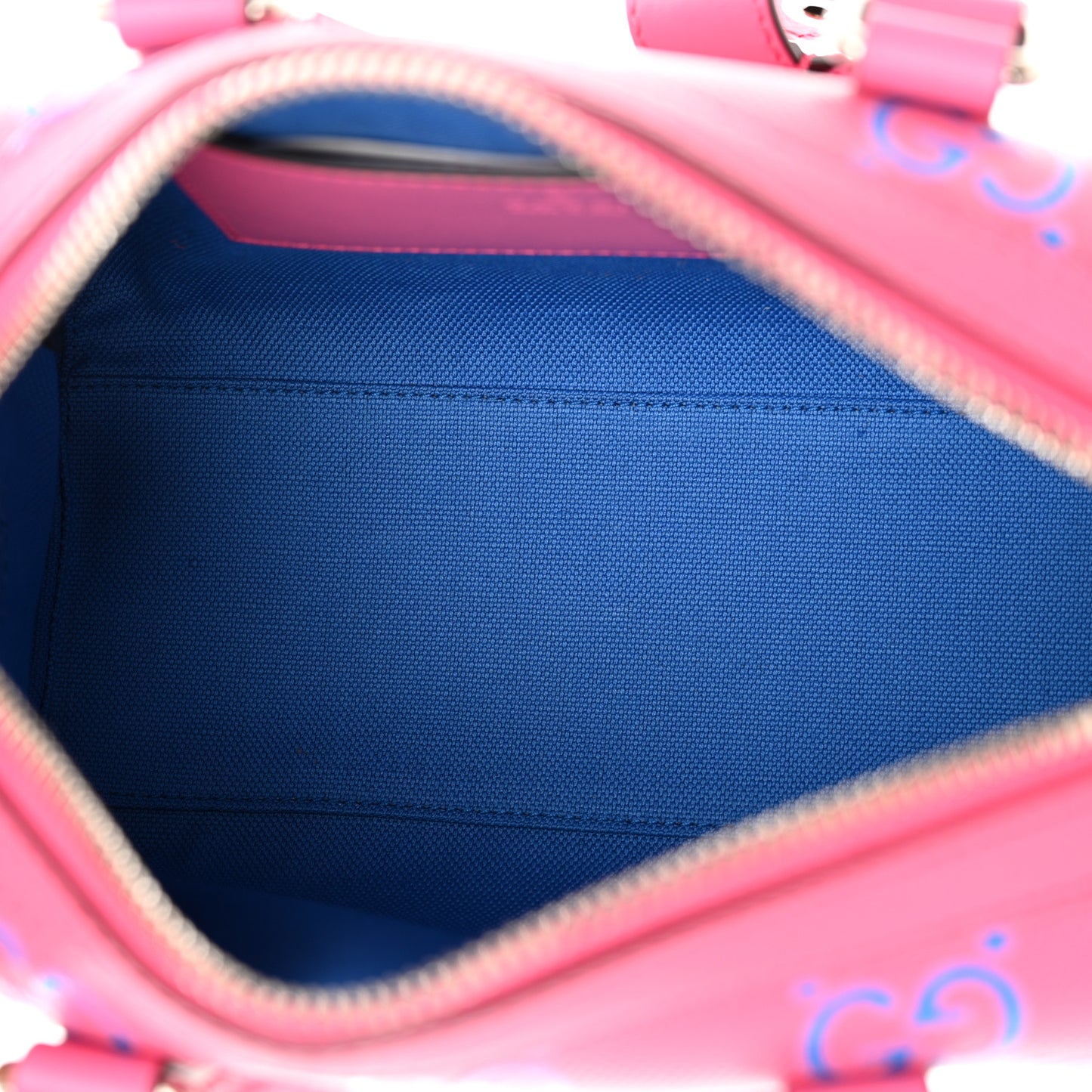 Calfskin GG Tennis Bi-Color Embossed Mini Duffle Bag Modern Fucsia Modern Blue