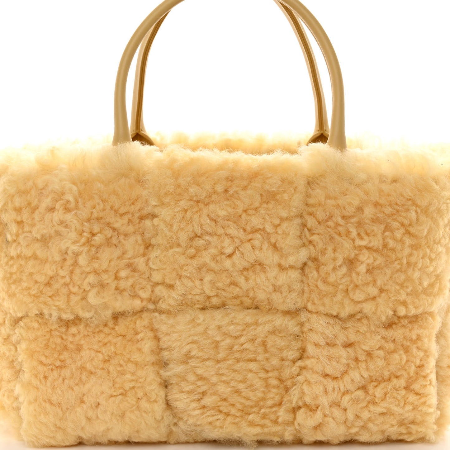 Shearling Small Intrecciato Arco Tote Teddy