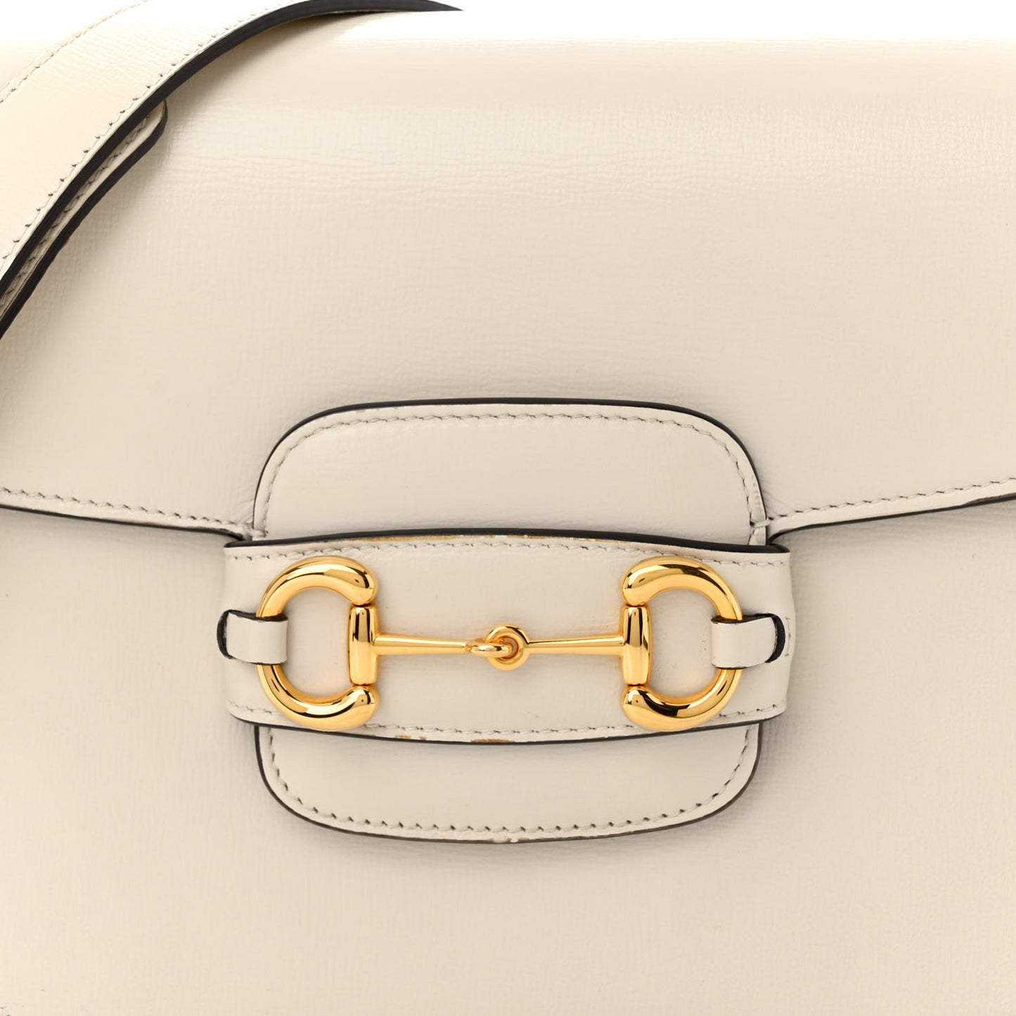 Azalea Calfskin Horsebit 1955 Shoulder Bag Mystic White