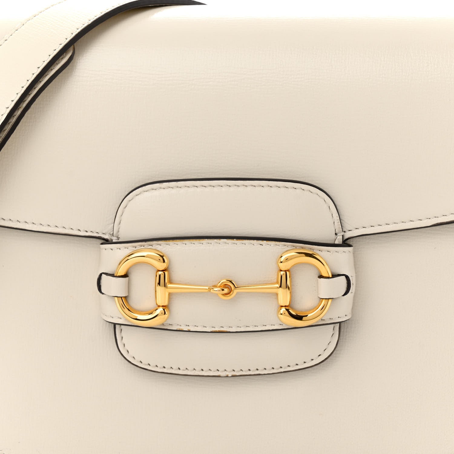 Gucci Azalea Calfskin Horsebit 1955 Shoulder Bag Mystic White 8 of 10