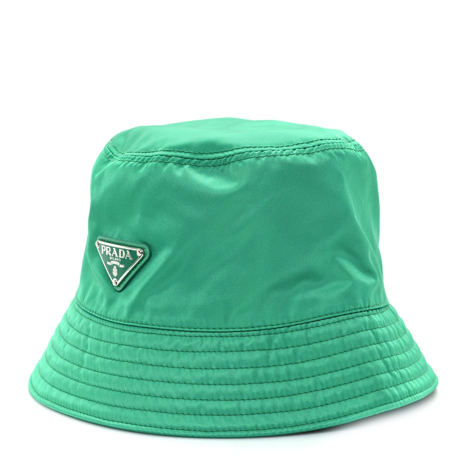 Prada Re-Nylon Triangle Womens Bucket Hat S Menta 1669557 