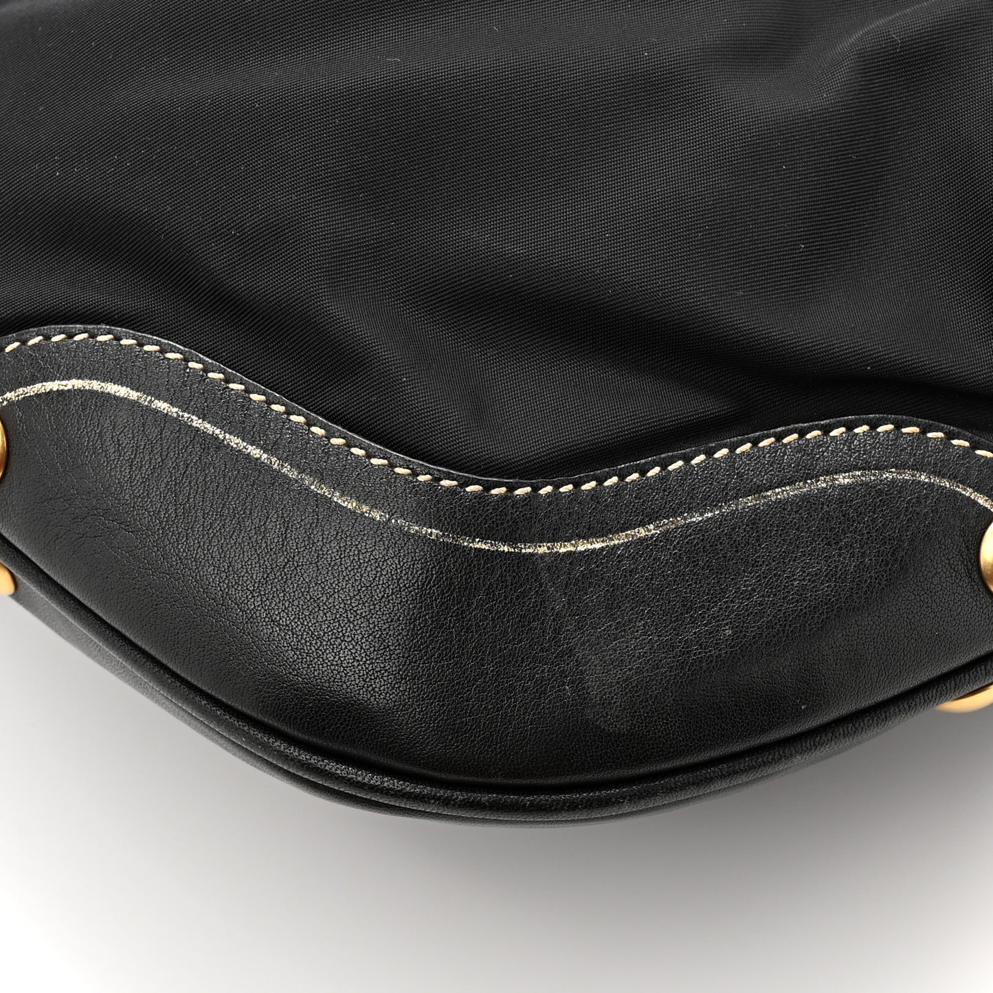 Tessuto Nylon Soft Calf Small Tote Black