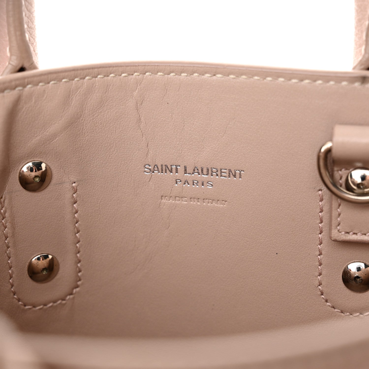 Saint Laurent Grained Calfskin Nano Sac De Jour Antique Rose 7 of 19