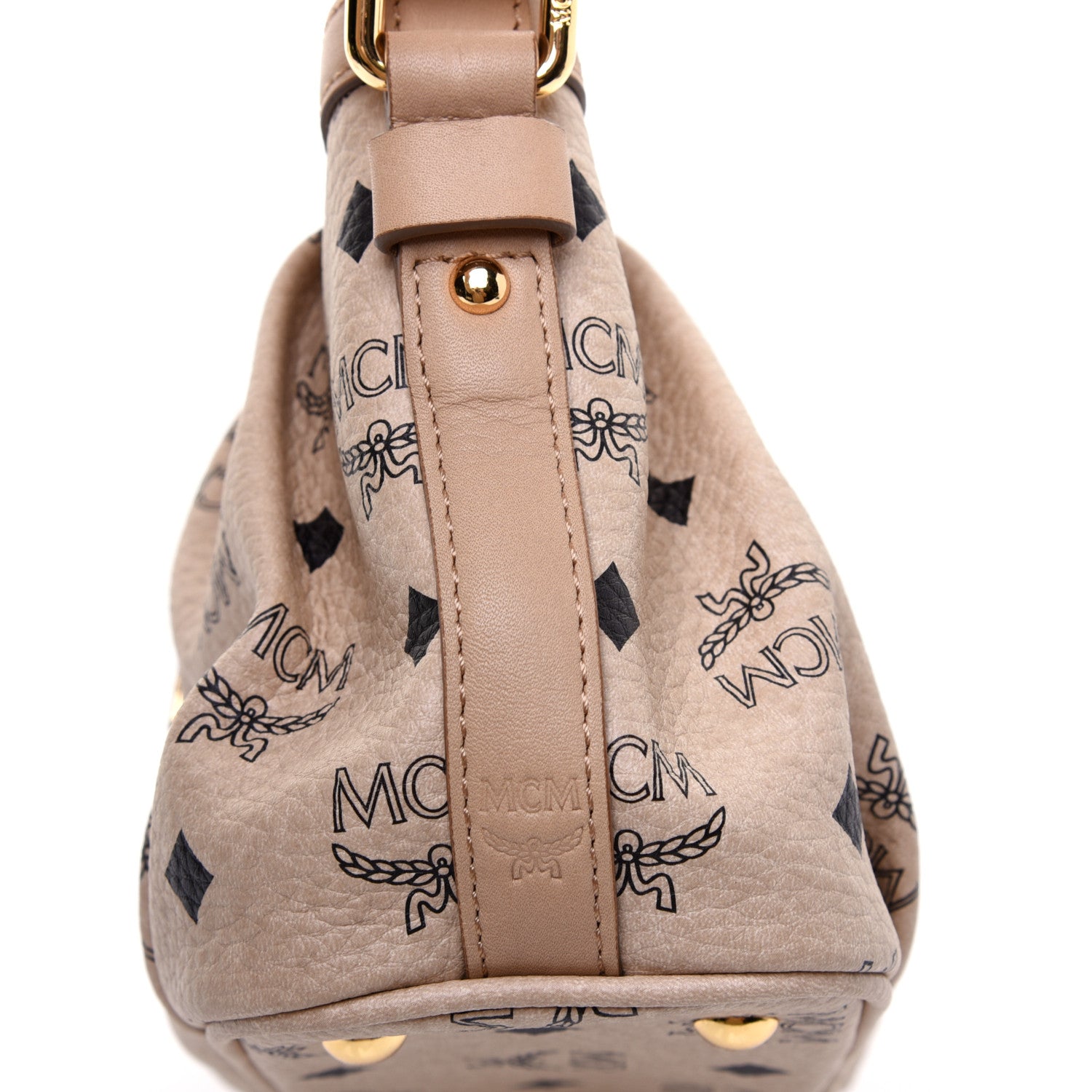 MCM Visetos Baguette Bag Beige 12 of 12