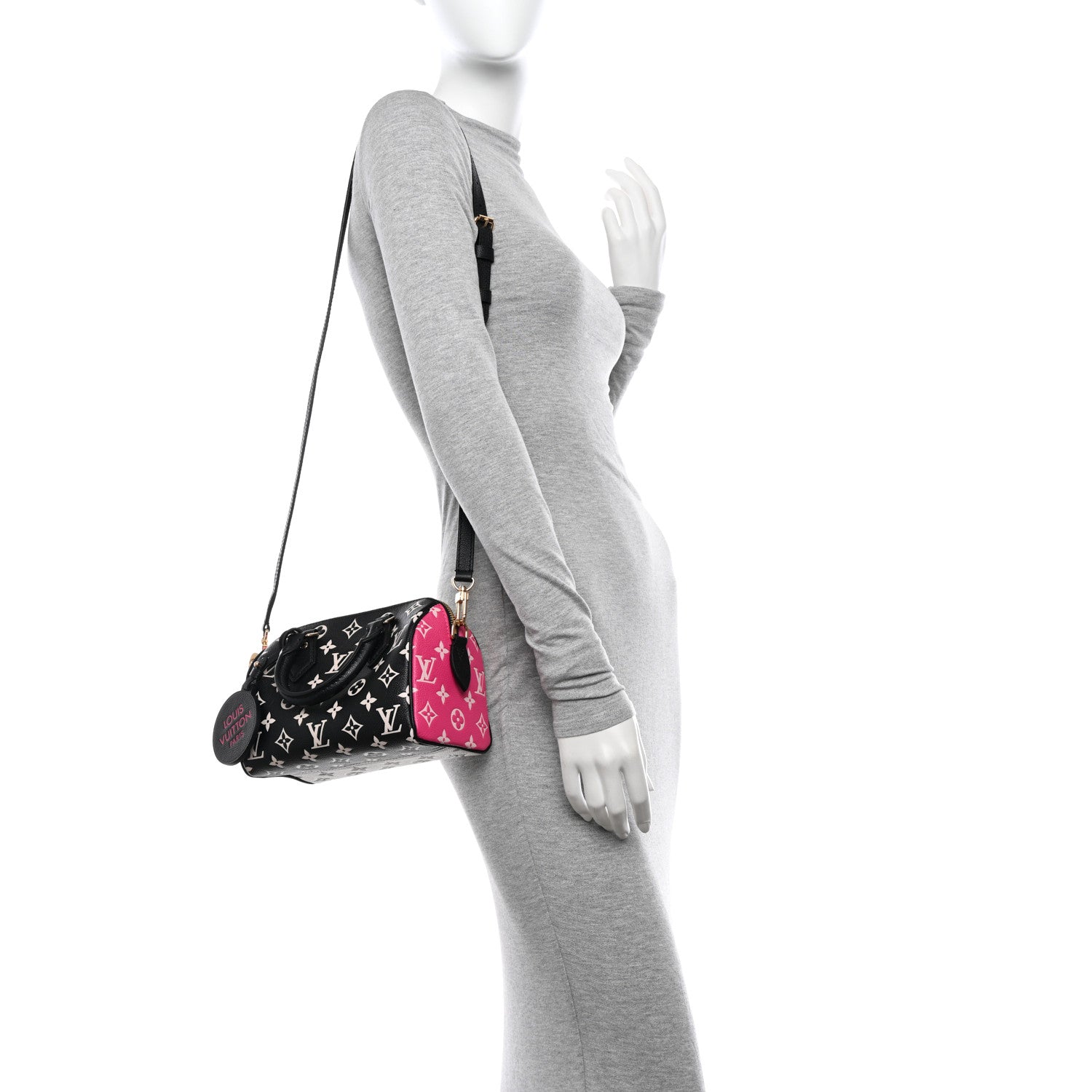Louis Vuitton Empreinte Monogram Spring in the City Speedy Bandouliere 20 Black White Pink 2 of 10