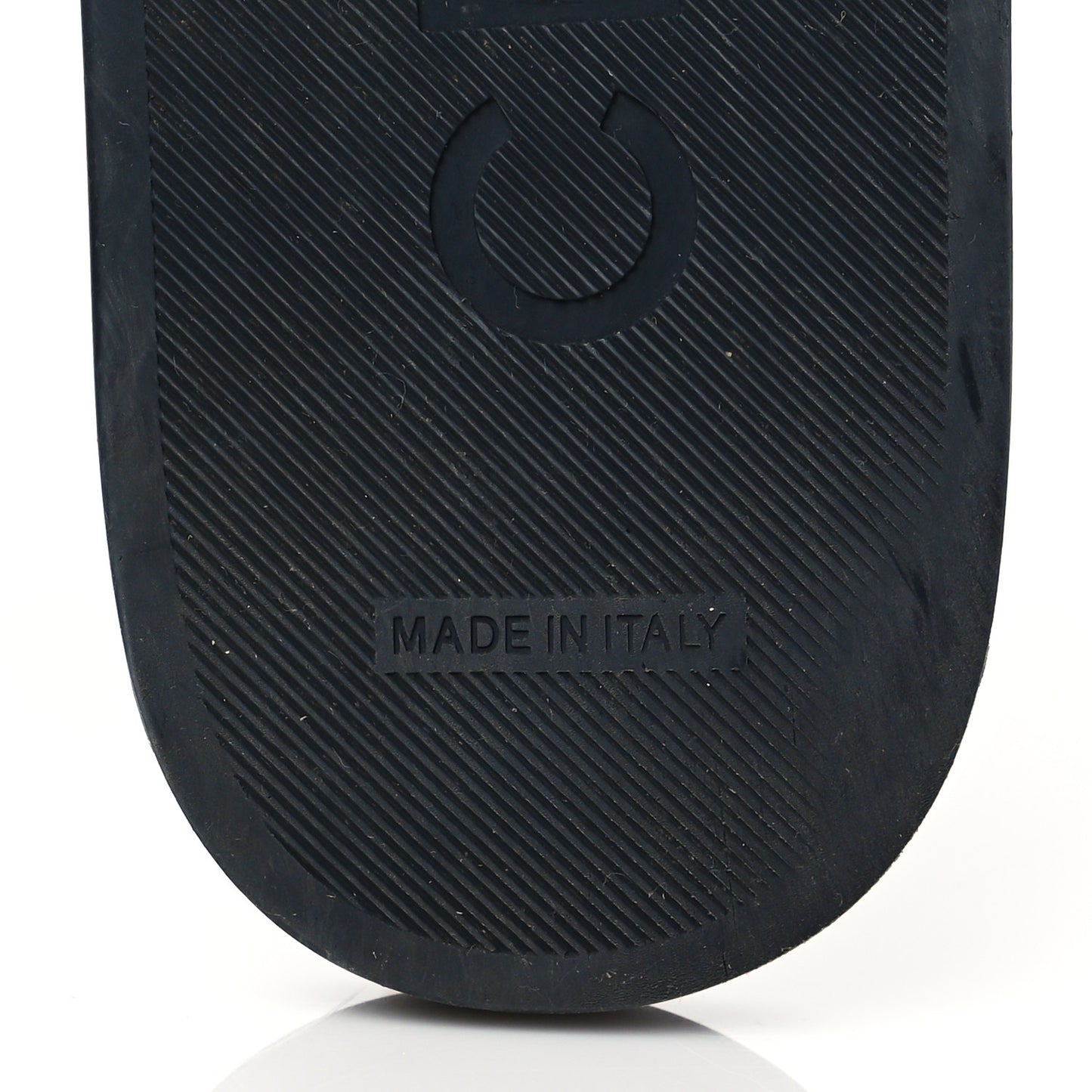 Satin Canvas Chain Slides Sandals Flats 39 Marine