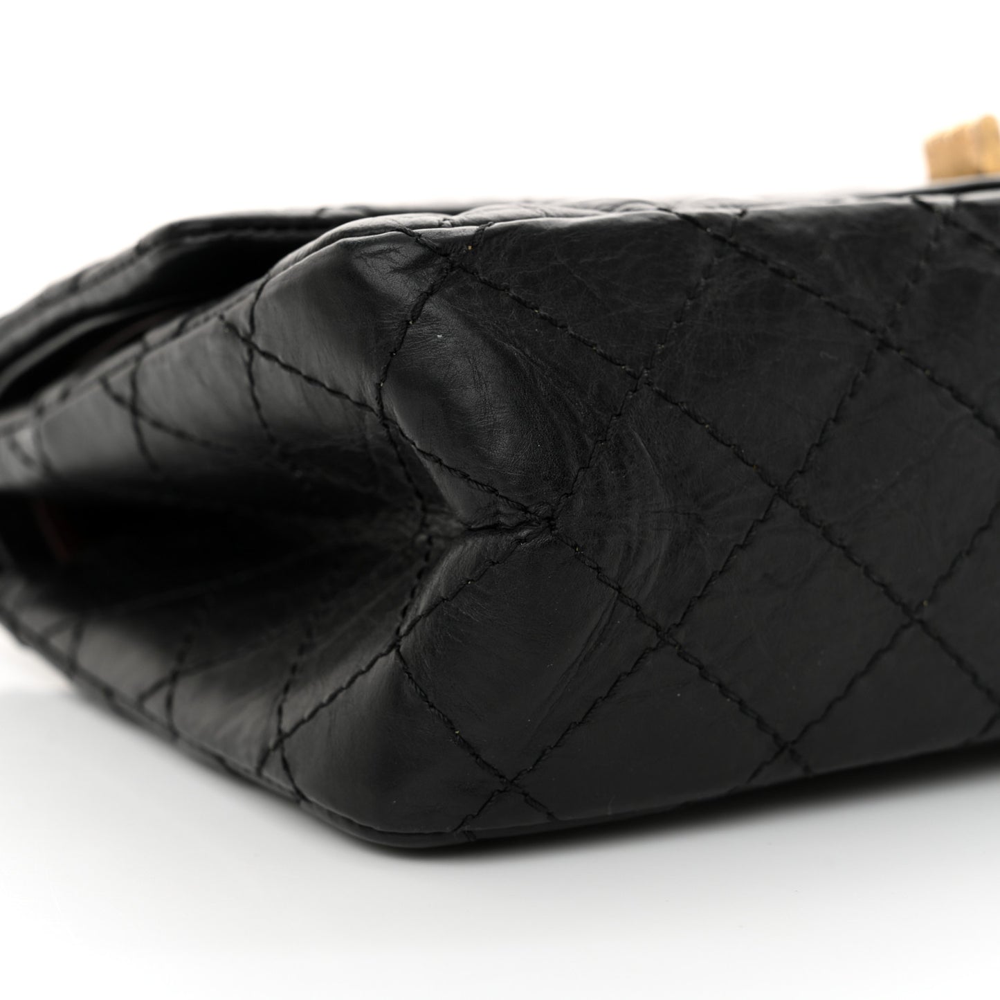Aged Calfskin Quilted 2.55 Reissue 225 Flap Black
