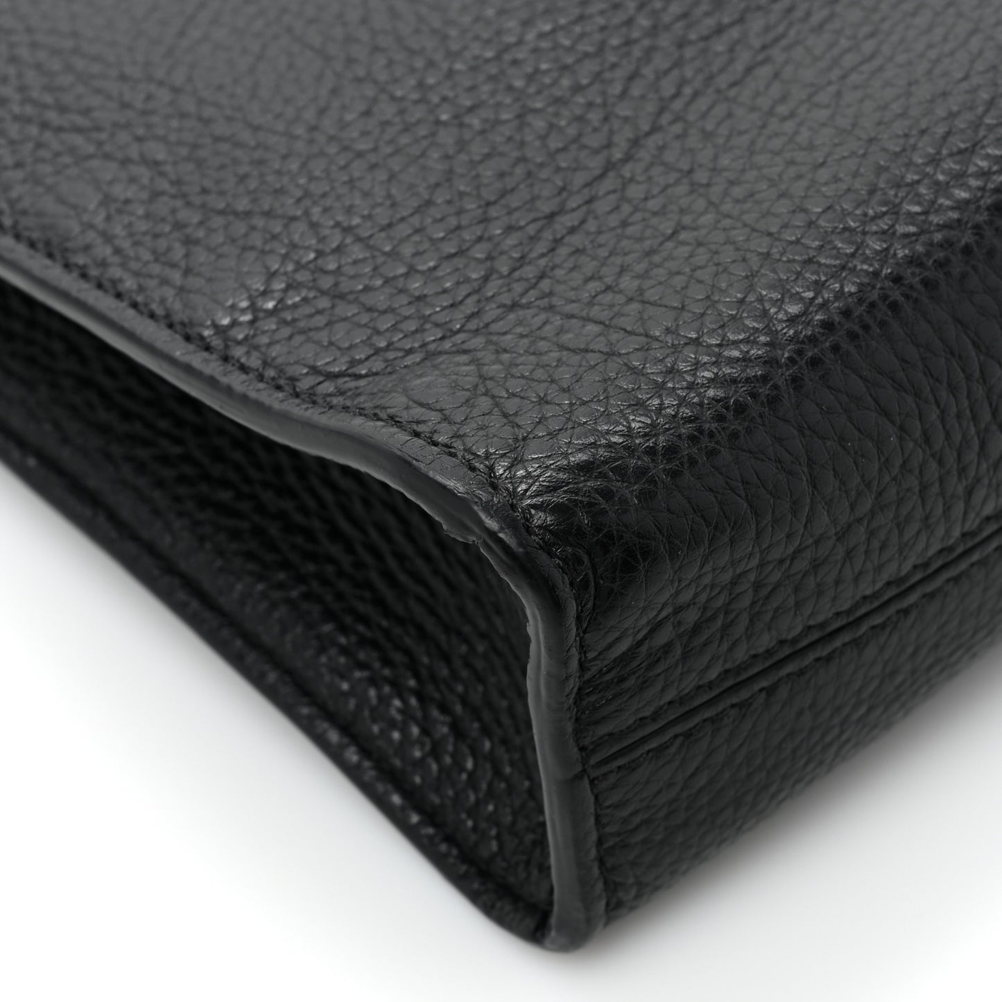 Natural Grain Calfskin Antony Messenger Crossbody Black