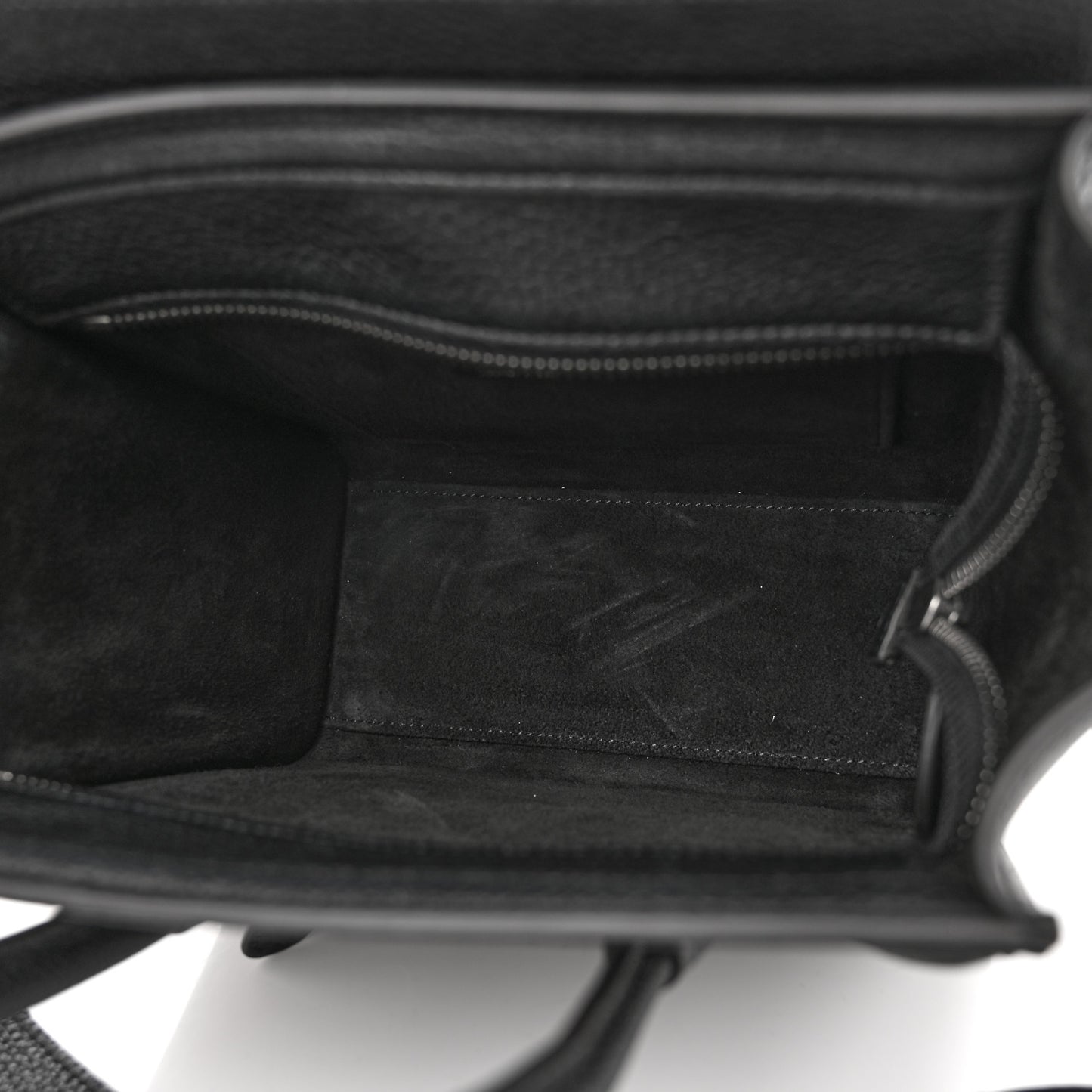 Drummed Calfskin Nano Luggage Black