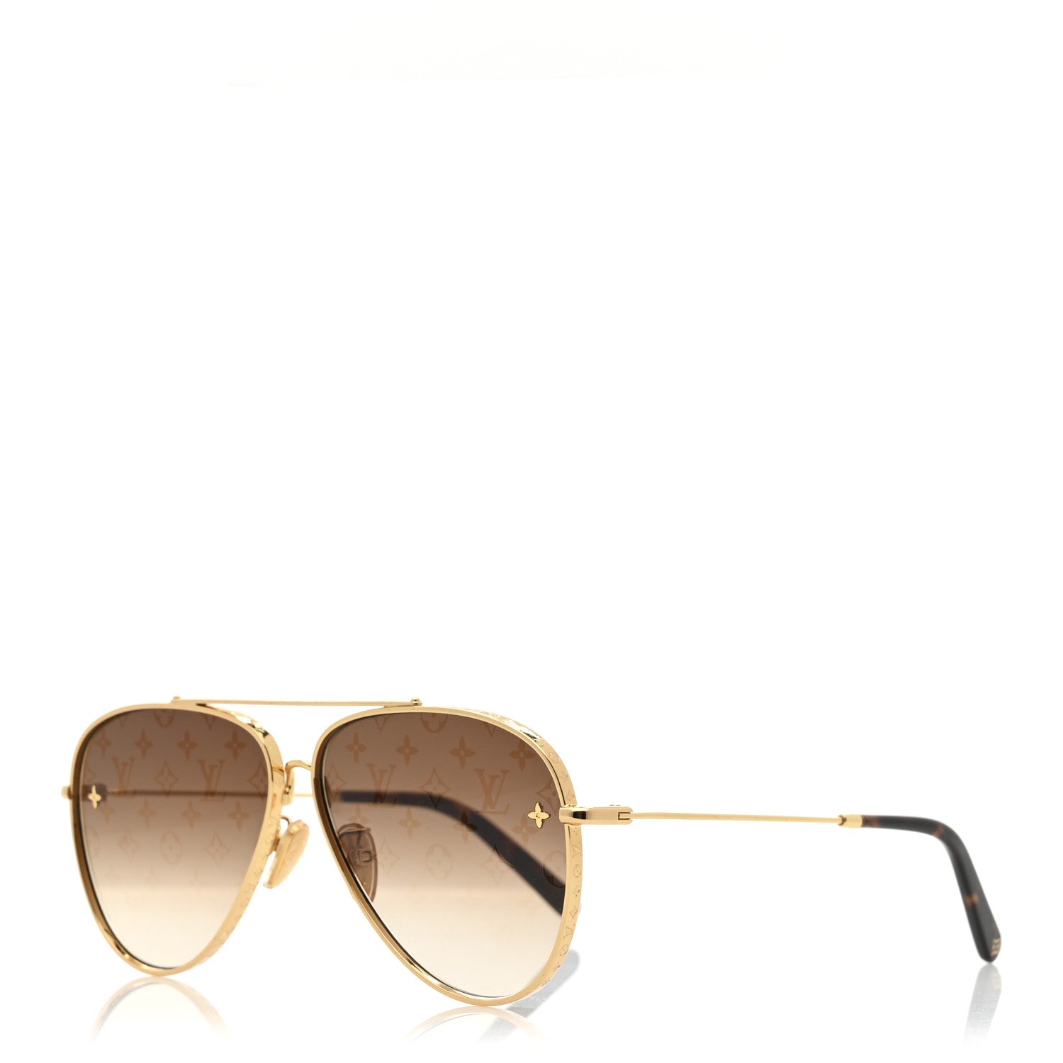 Louis Vuitton Metal Clockwise Sunglasses Z1020W Gold 1772474