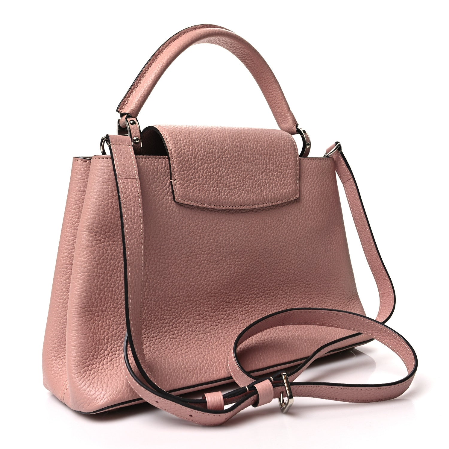 Louis Vuitton Taurillon Capucines PM Magnolia 3 of 12