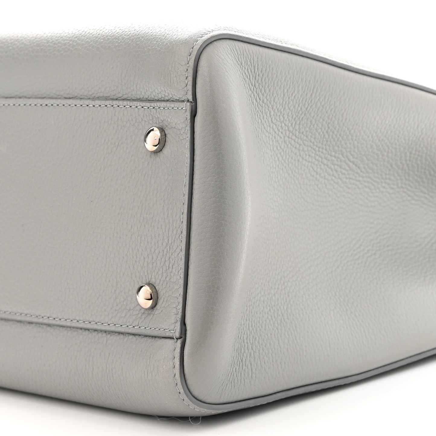 Grained Calfskin Small Neo Executive Shopper Tote Grey