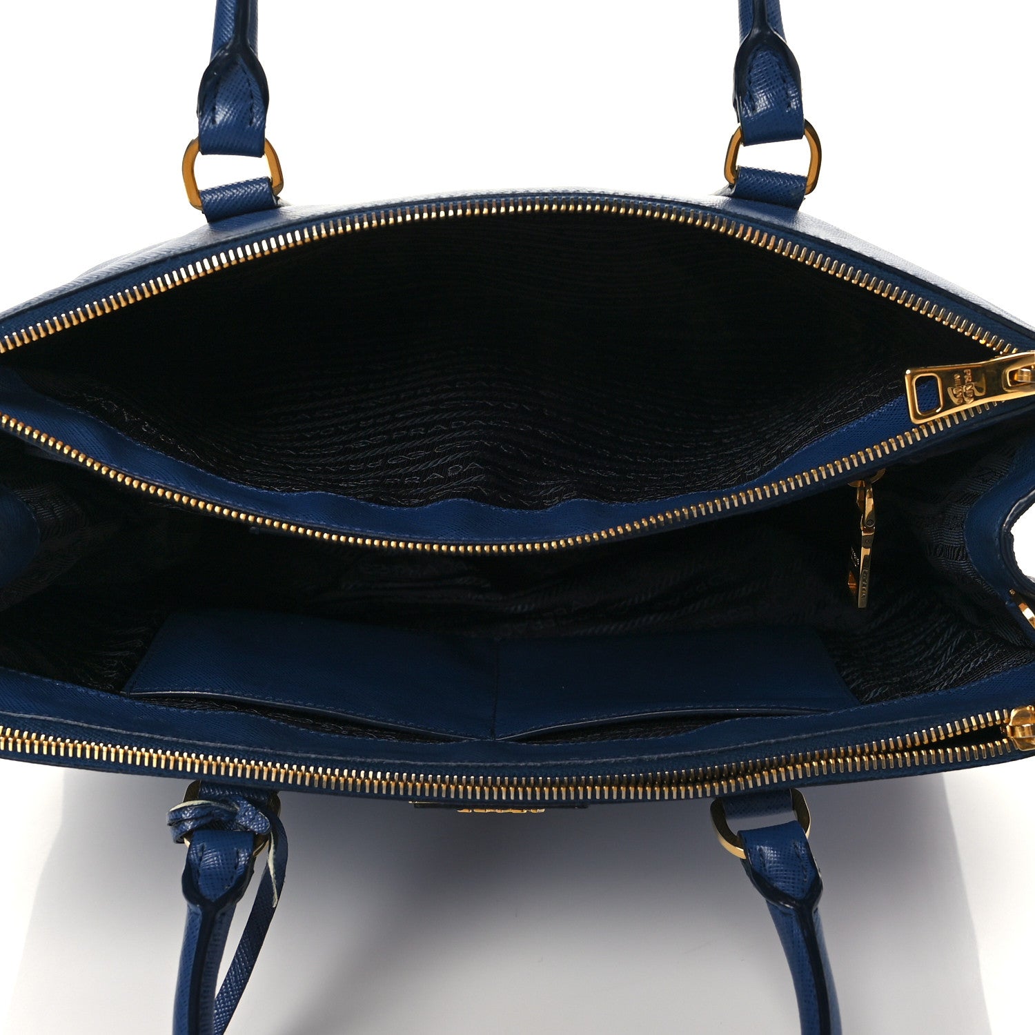 Prada Saffiano Medium Galleria Double Zip Tote Baltico 5 of 11
