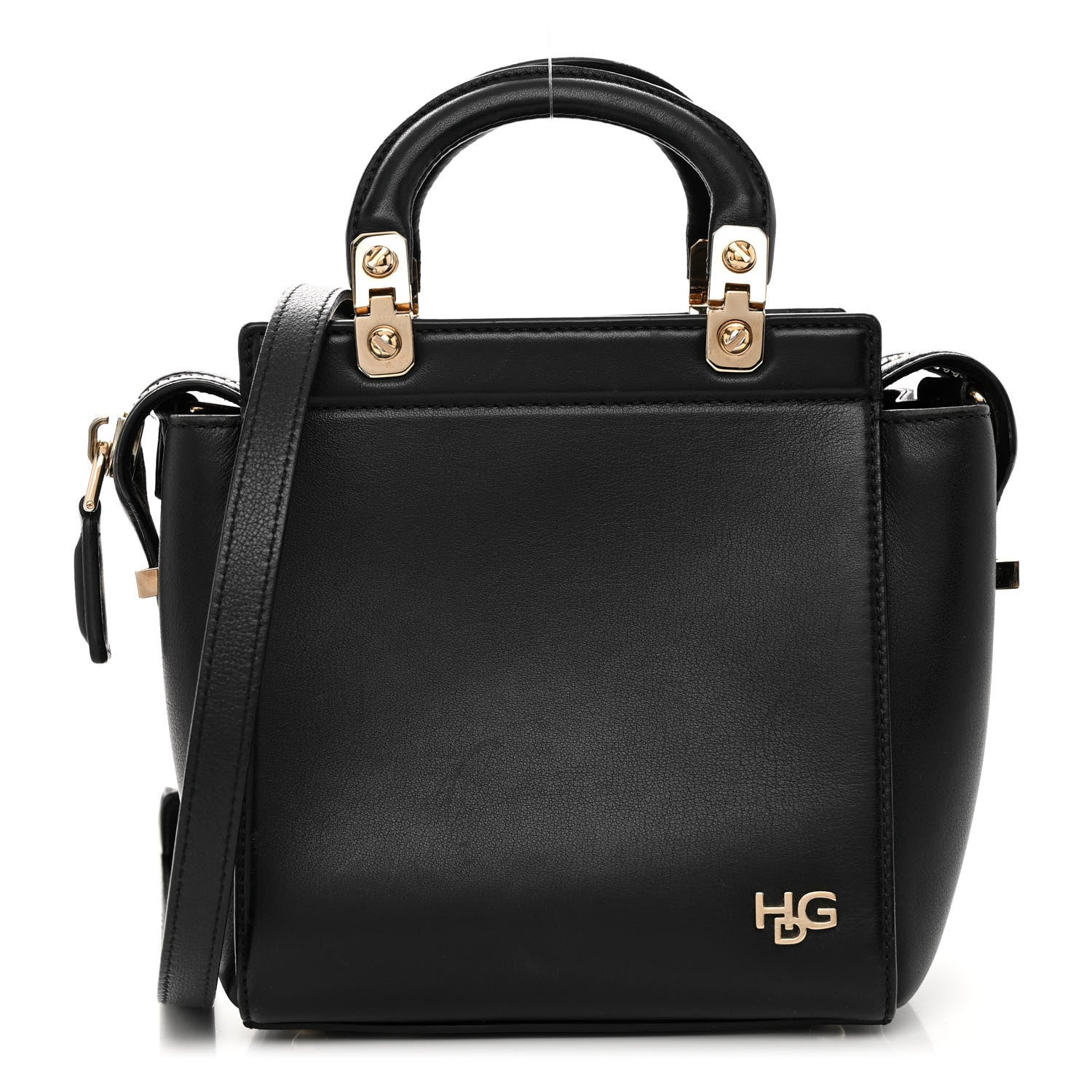 Givenchy Calfskin Mini HDG Top Handle Crossbody Bag Black 1 of 10