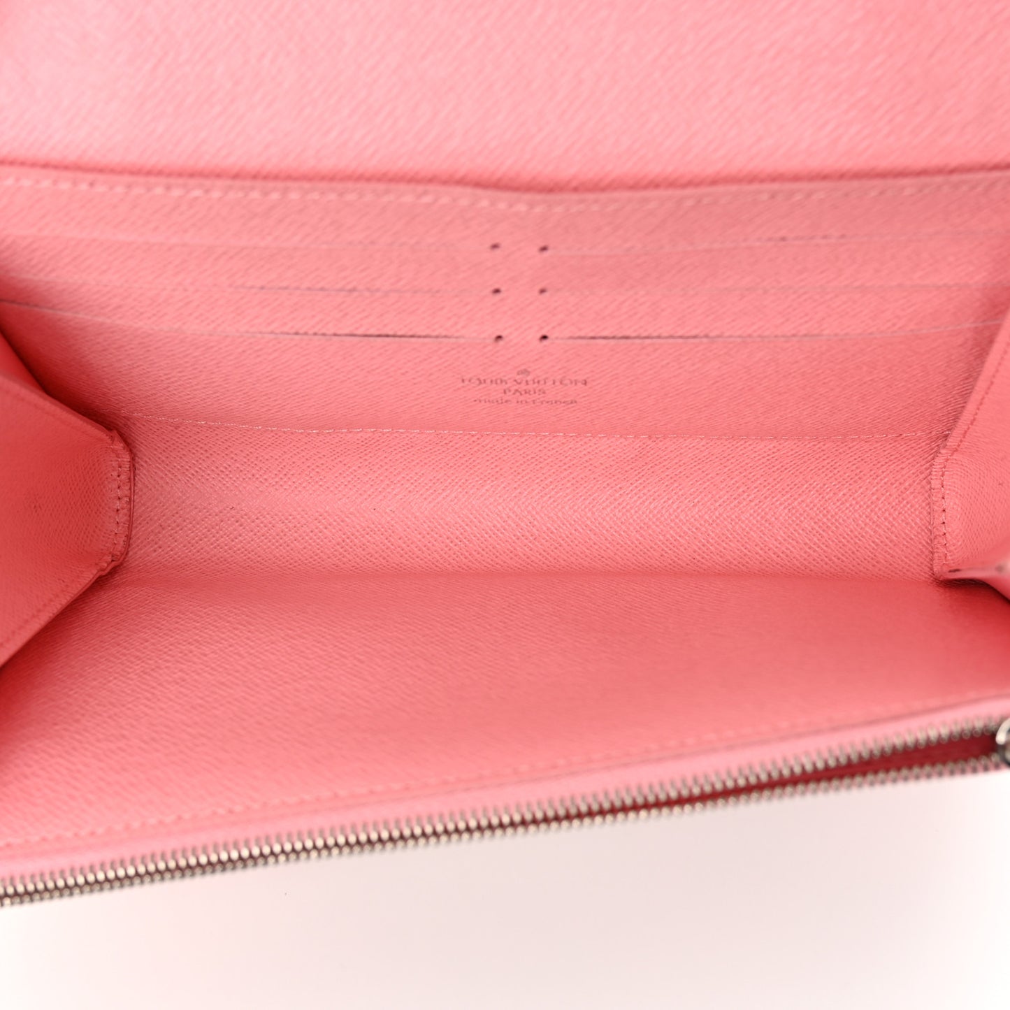 Epi Chain Flower Print Twist Chain Wallet Pink