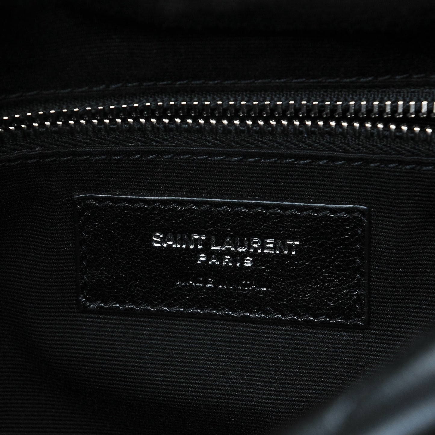 Calfskin Y Quilted Monogram Small Loulou Bowling Bag Black