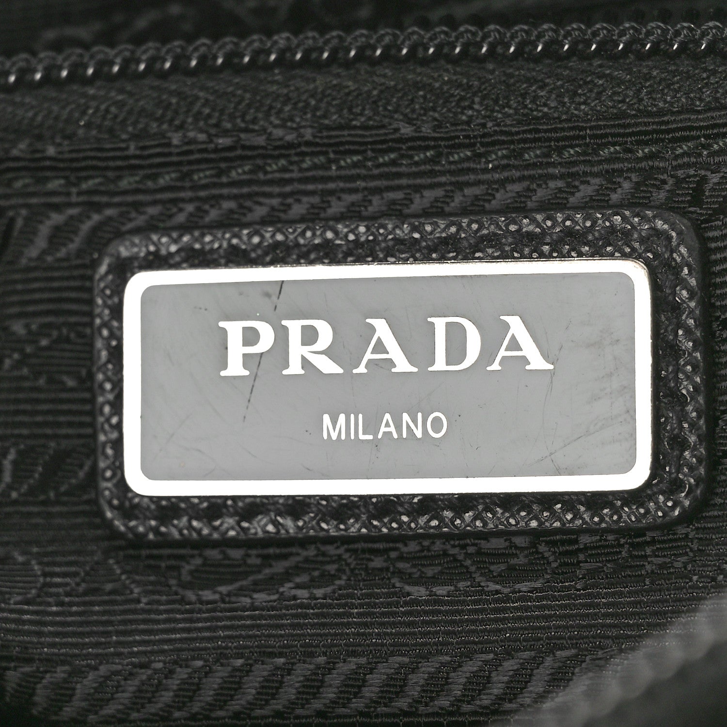 Prada Tessuto Nylon Saffiano Logo Messenger Bag Black 6 of 9