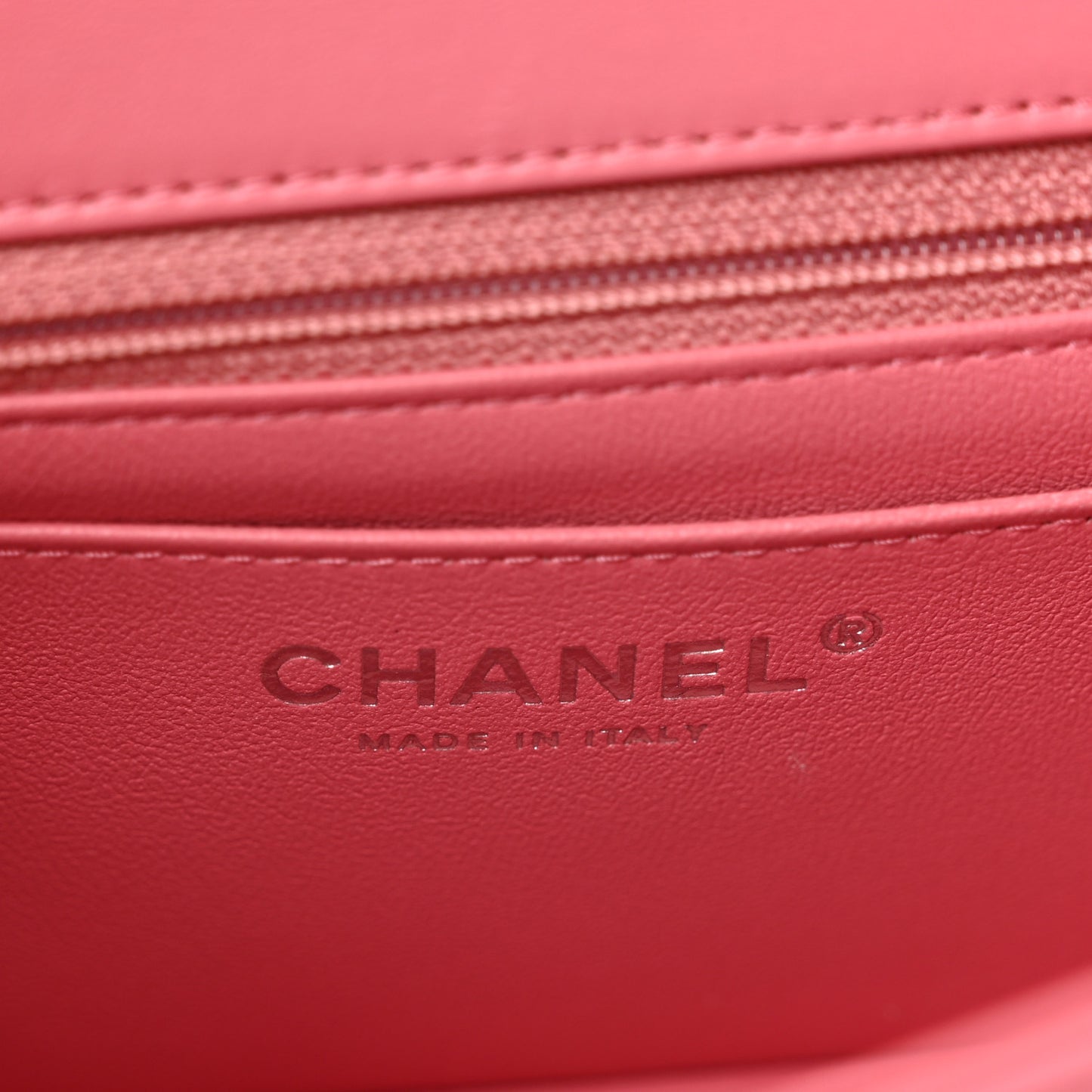 Lambskin Quilted Mini Rectangular Flap Pink