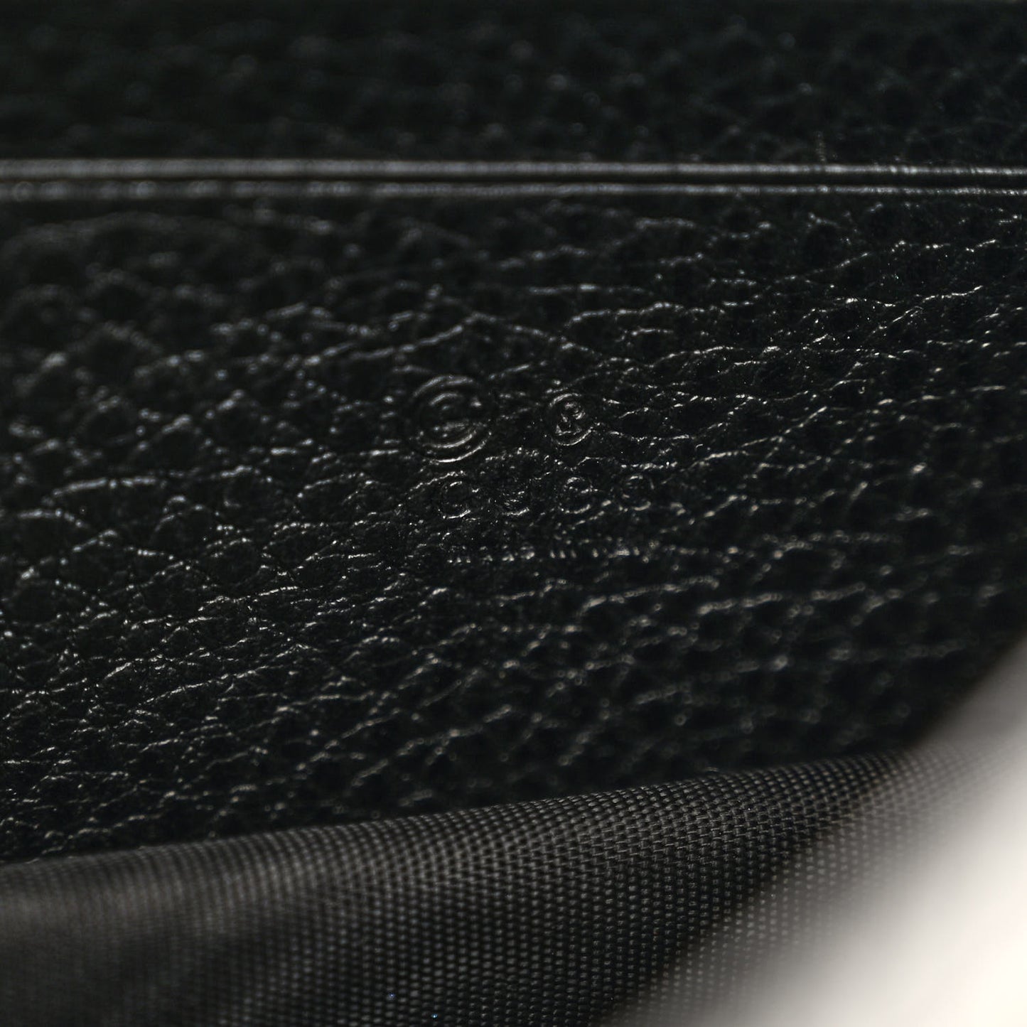 Dollar Calfskin Interlocking G Chain Wallet Black