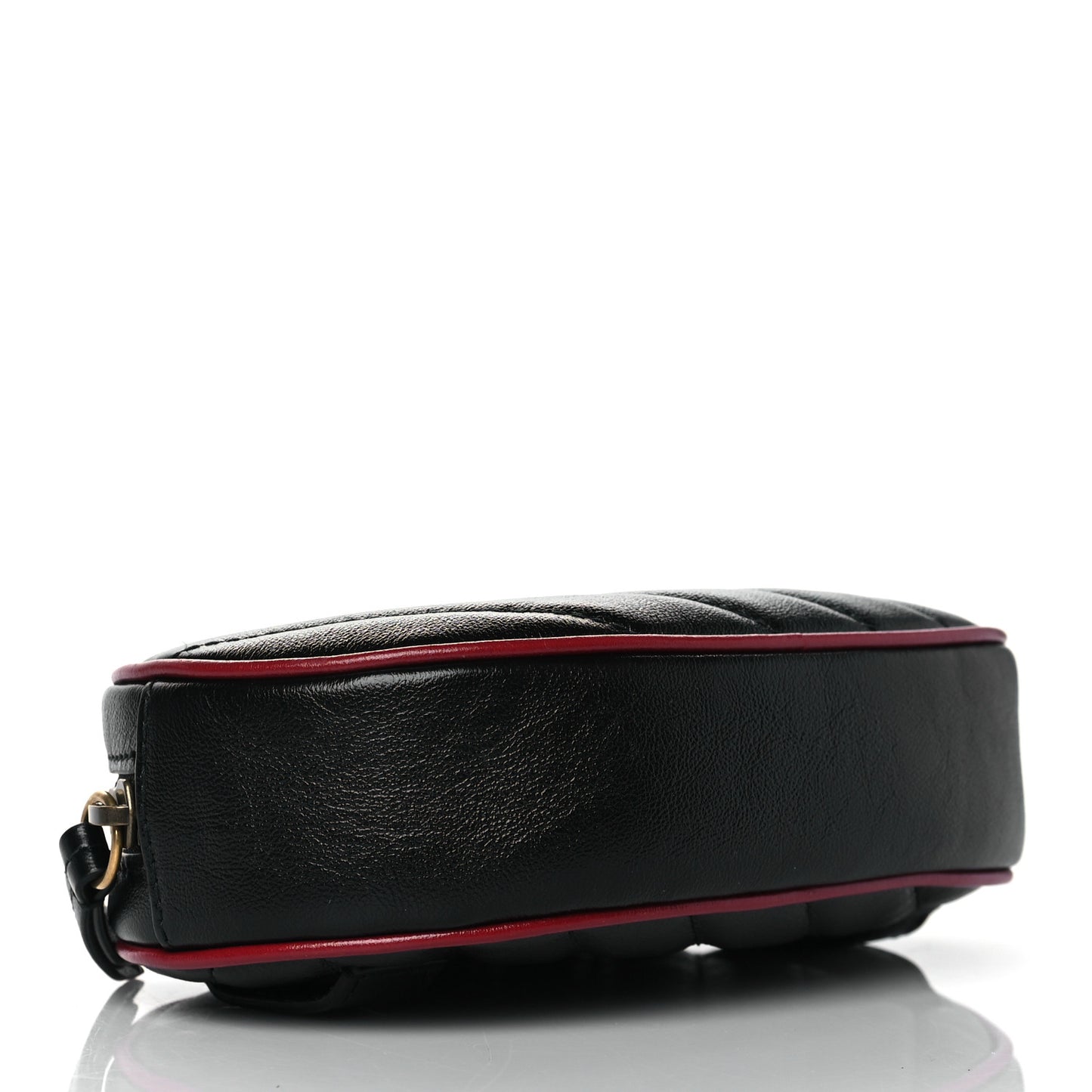 Azalea Calfskin Matelasse Diagonal Torchon GG Marmont Belt Bag 85 34 Black Romantic Cerise