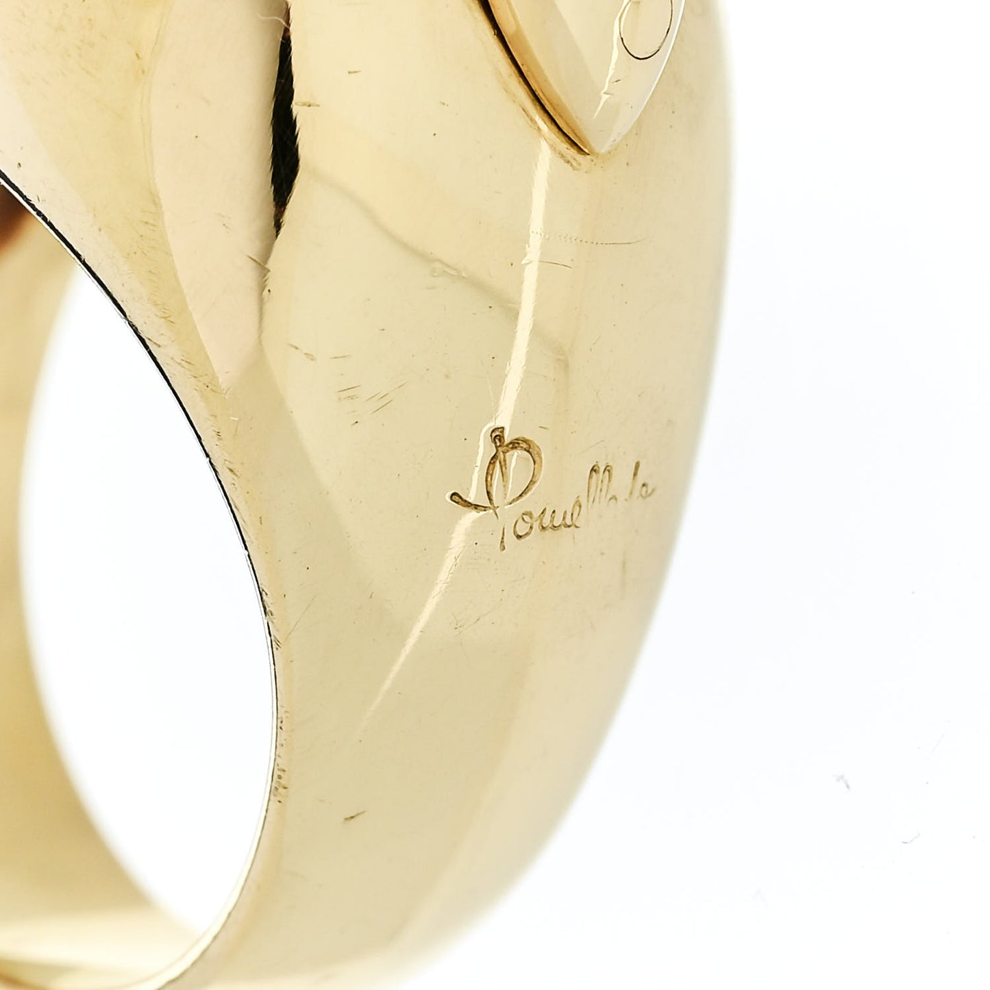 18K Yellow Gold Citirne Griffe Ring 58 8.25