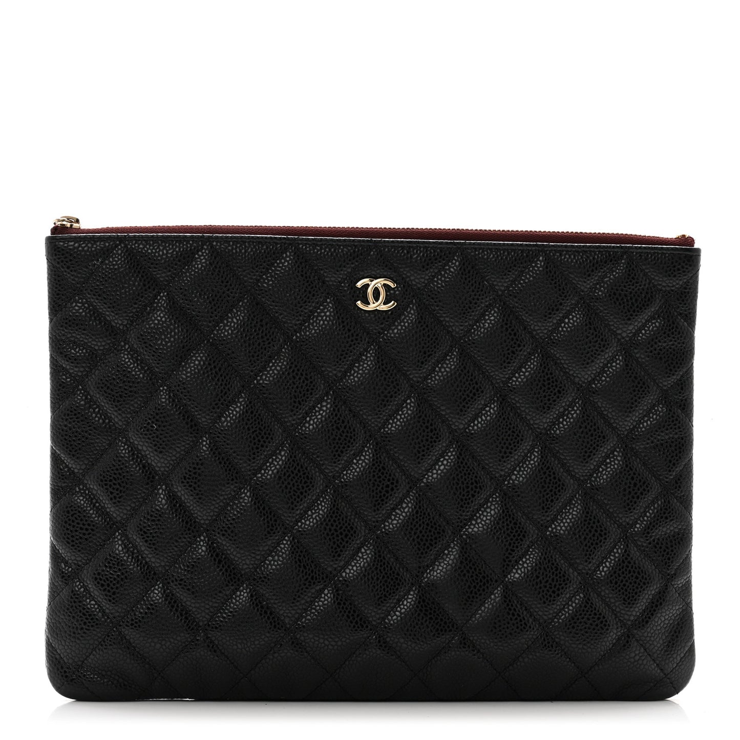 Caviar Quilted Medium Cosmetic Case Black