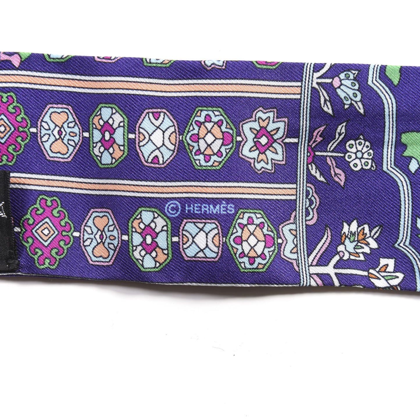 Silk Tapis Persans Twilly Vert Bleu Fuchsia