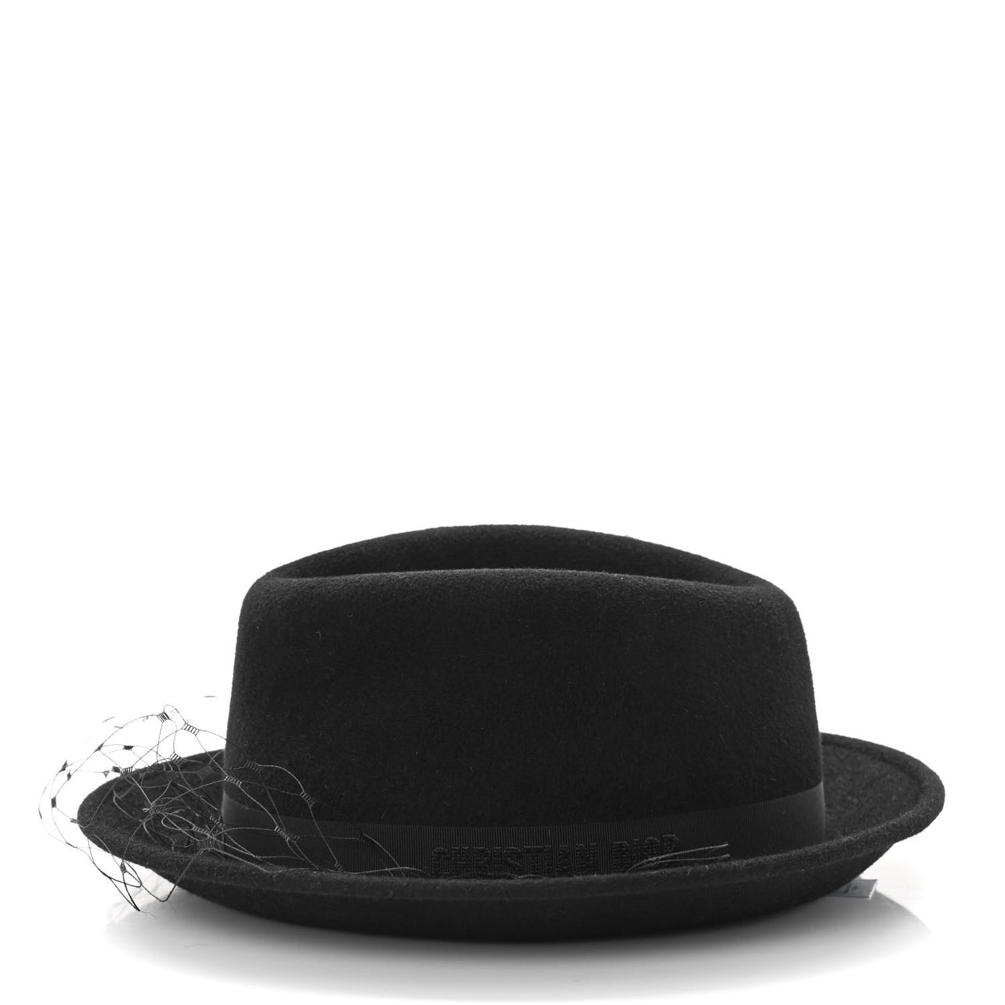 Rabbit Felt Veil Hat 57 Black