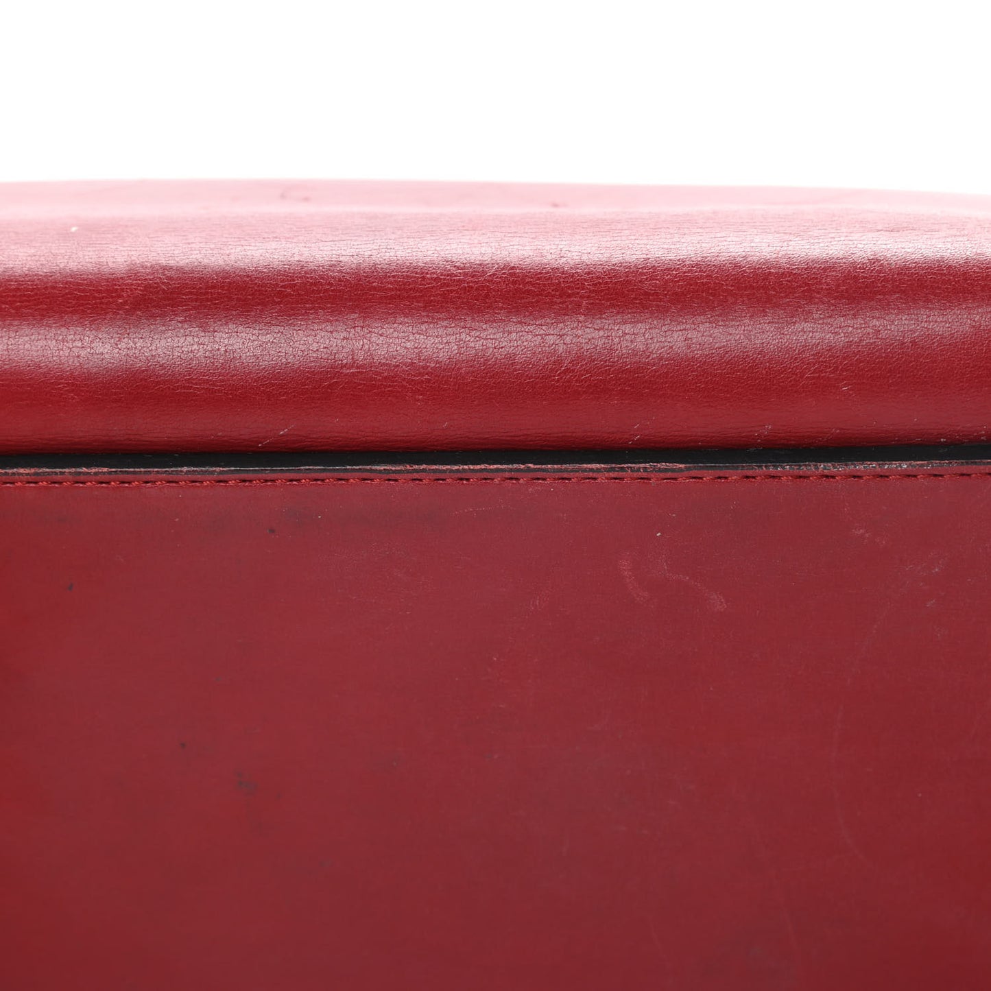 Smooth Calfskin Medium Edge Shoulder Bag Red
