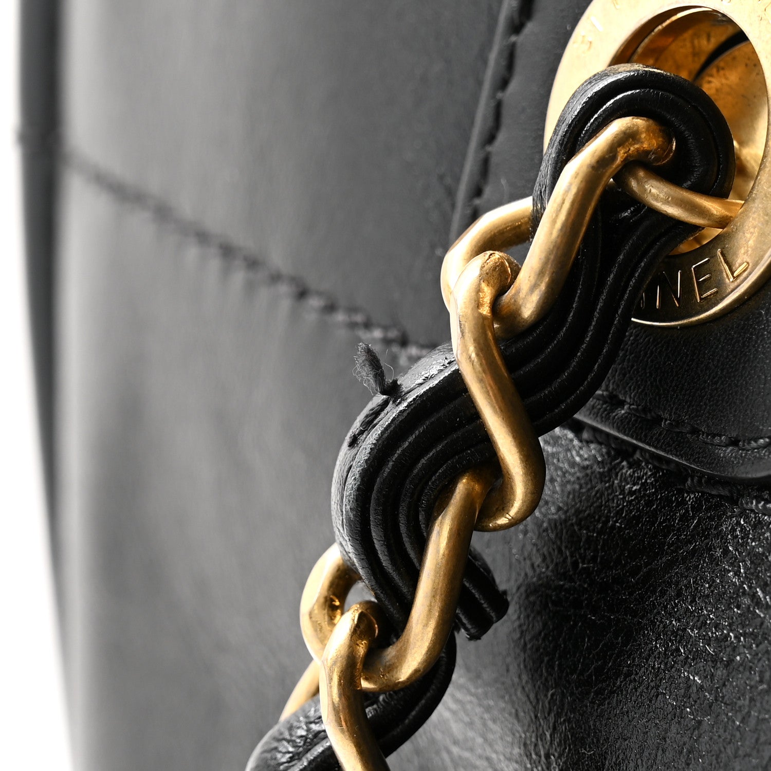 Chanel Aged Calfskin Medium Charms Deauville Tote Black 10 of 11