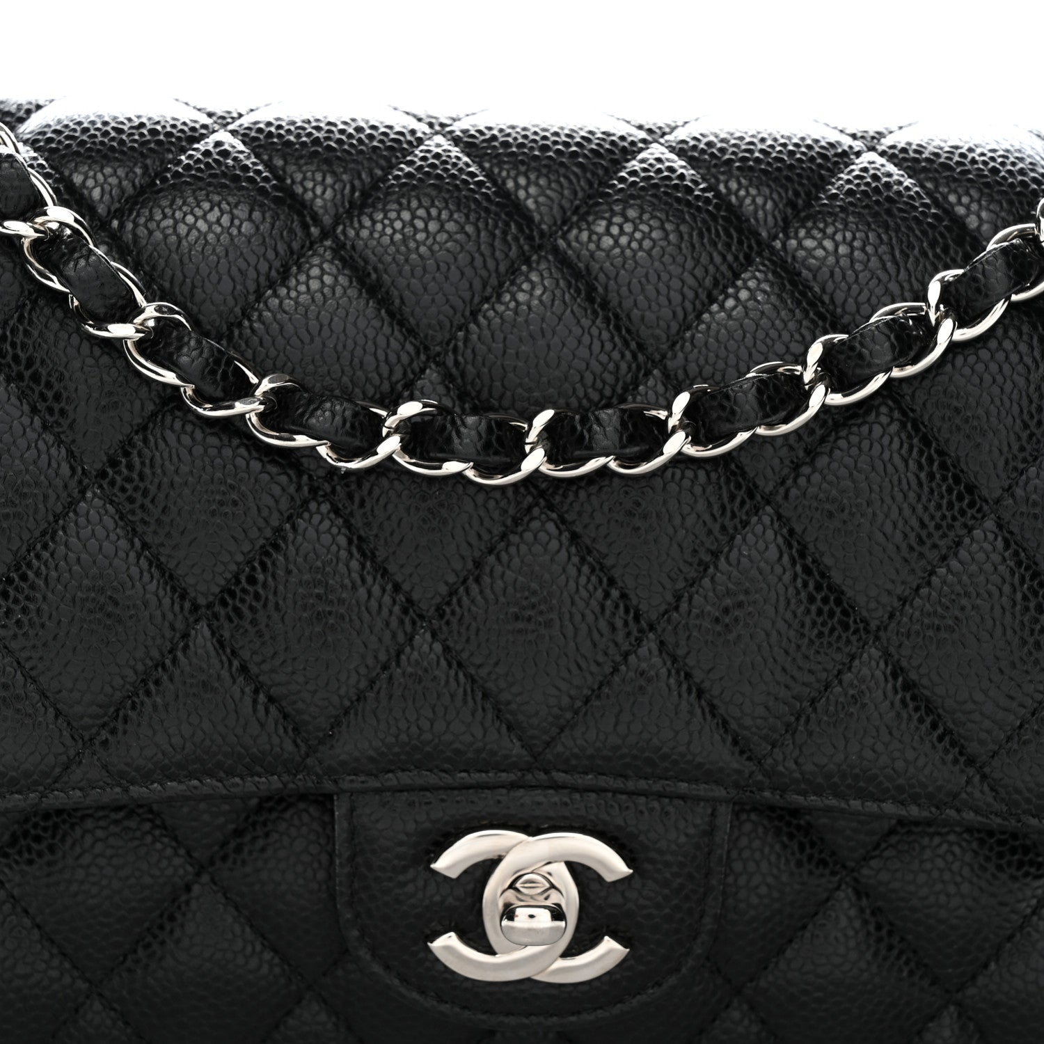 Chanel Caviar Quilted Medium Double Flap Black 5 of 10