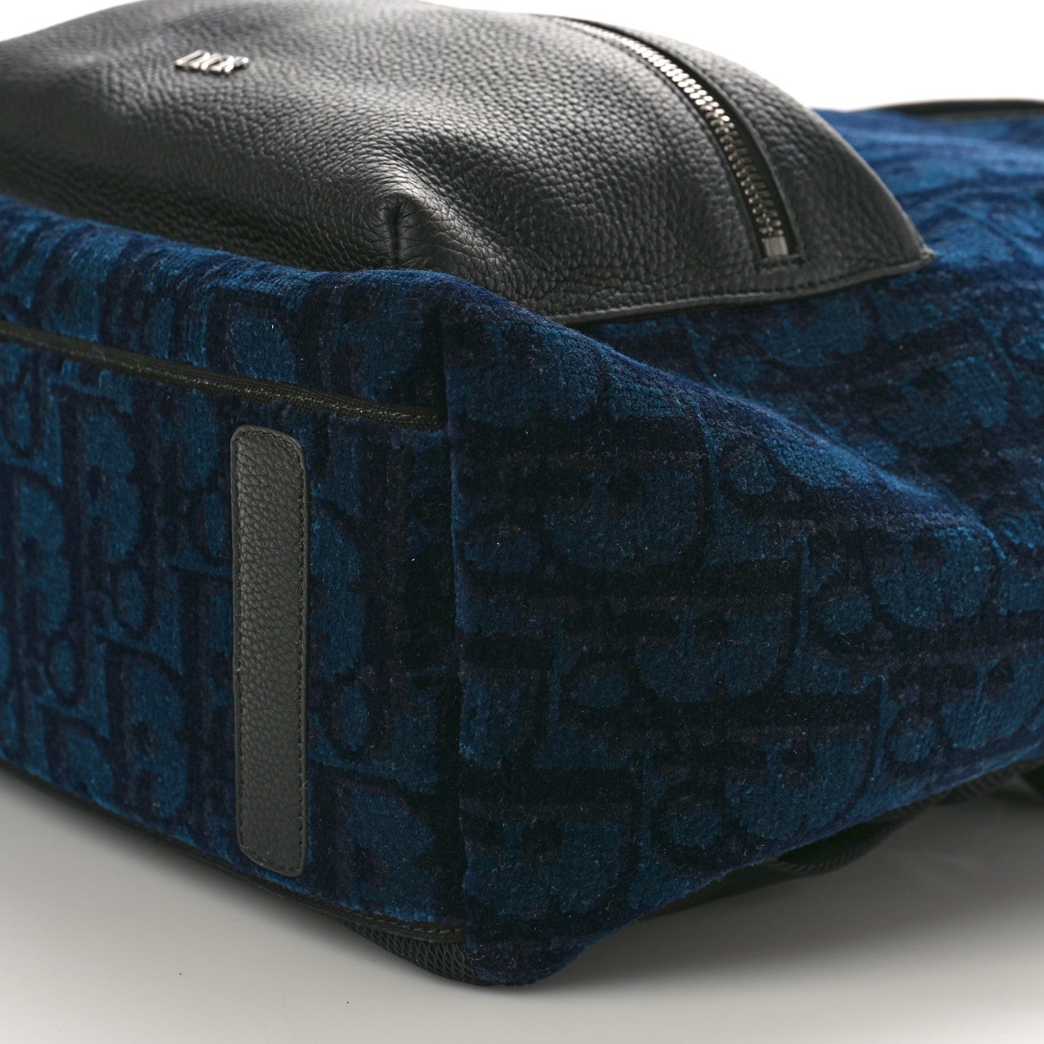 Christian Dior Oblique Velvet Calfskin Backpack Navy 10 of 11