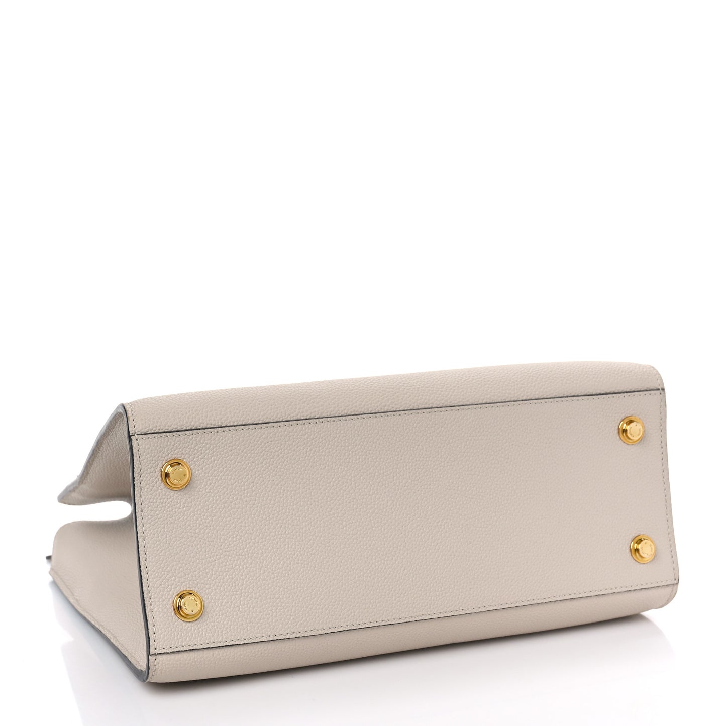 Taurillon Calfskin City Steamer MM Grey Bordeaux