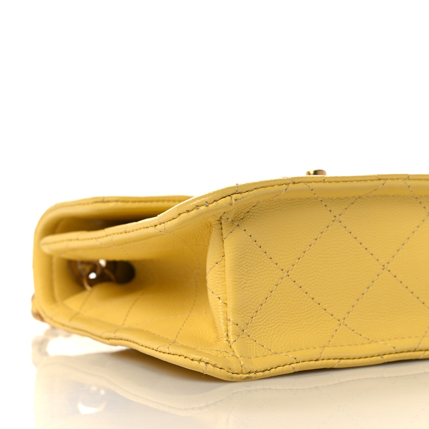 Caviar Quilted Mini Sweet Classic Flap Yellow