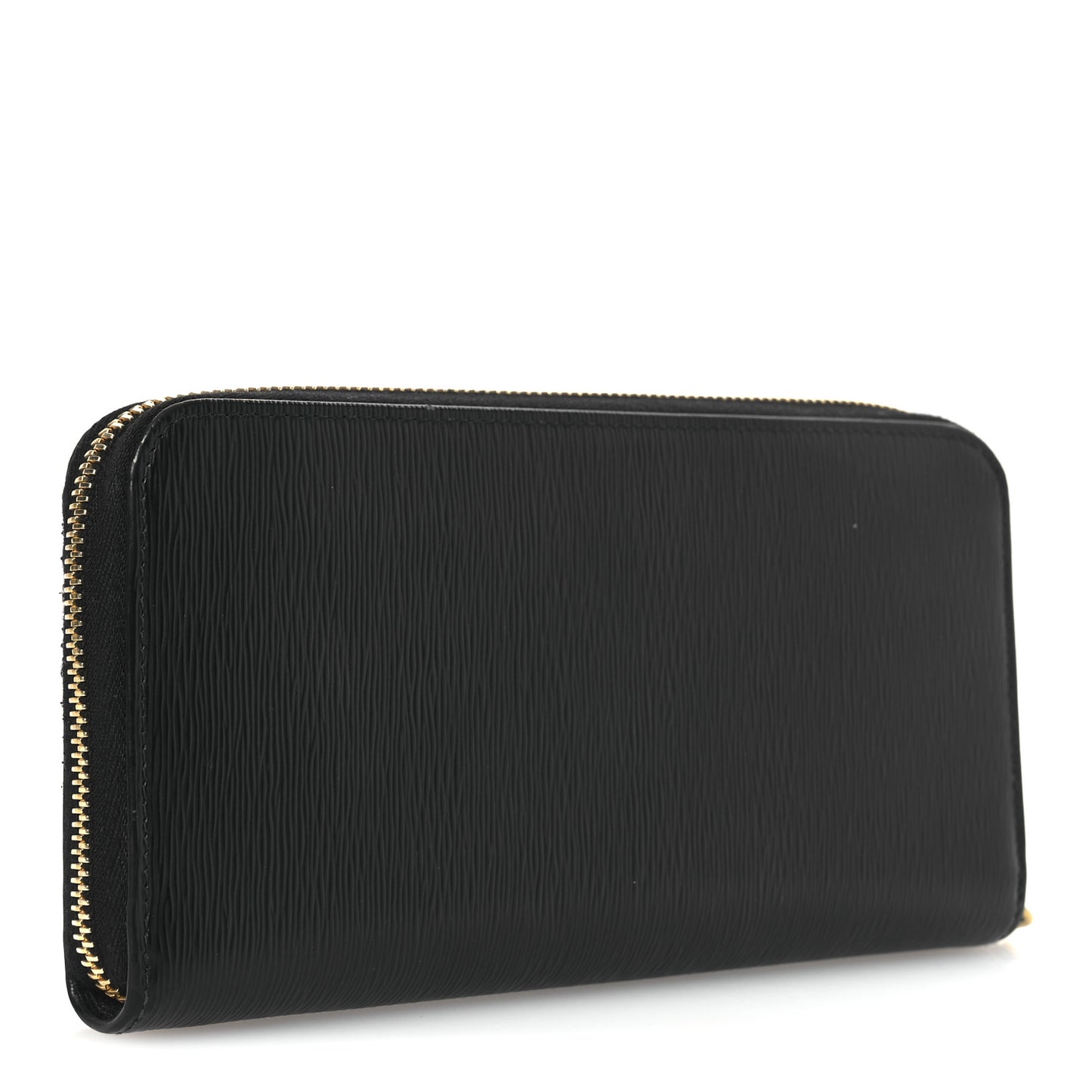 Vitello Move Bi-Color Zip Around Wallet Black