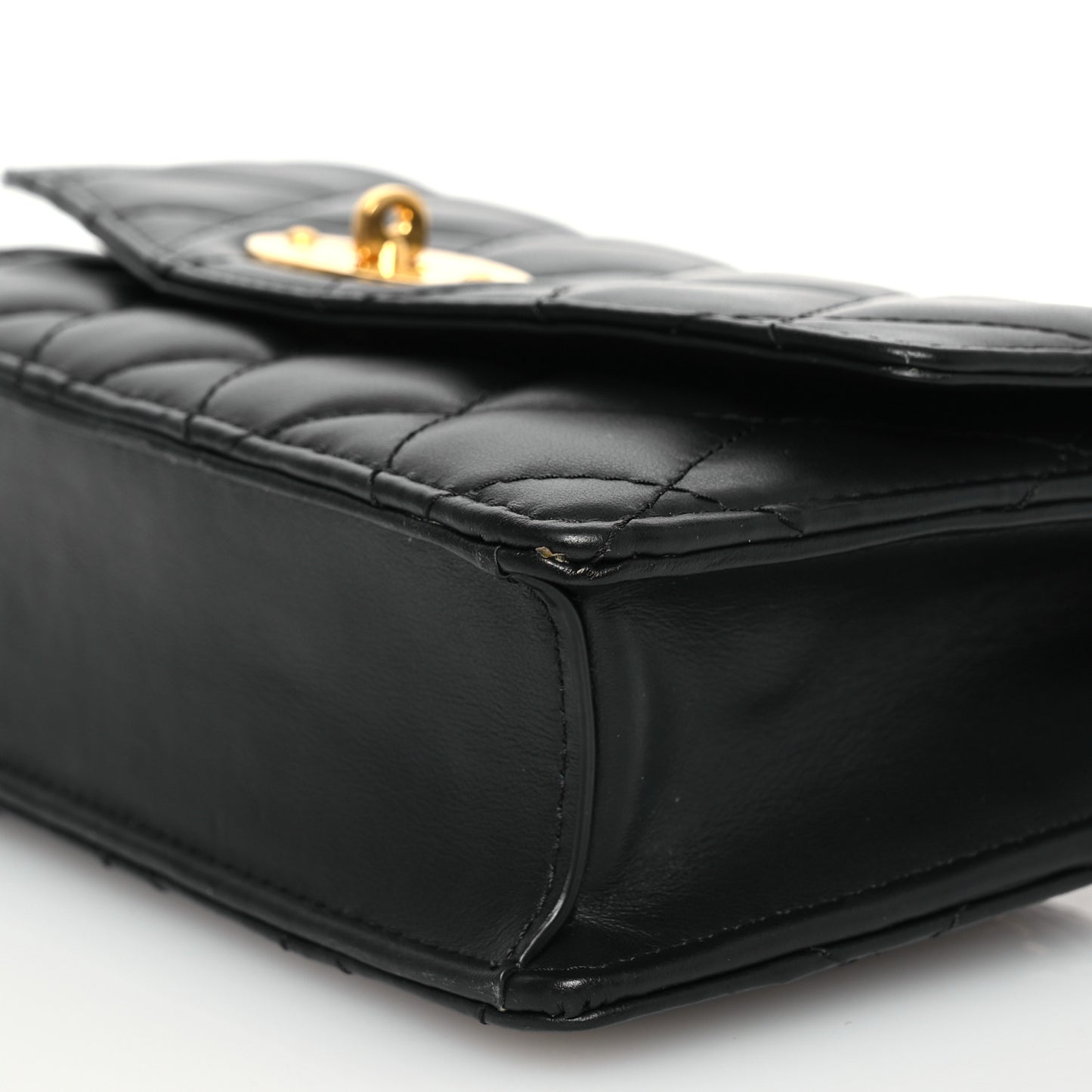 Smooth Calfskin Quilted Small Darley Shoulder Bag Black