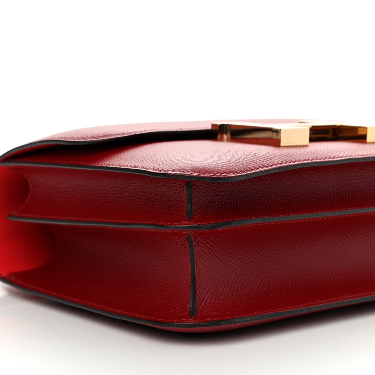 Hermes Epsom Enamel Constance 24 Rouge Grenat 9 of 11