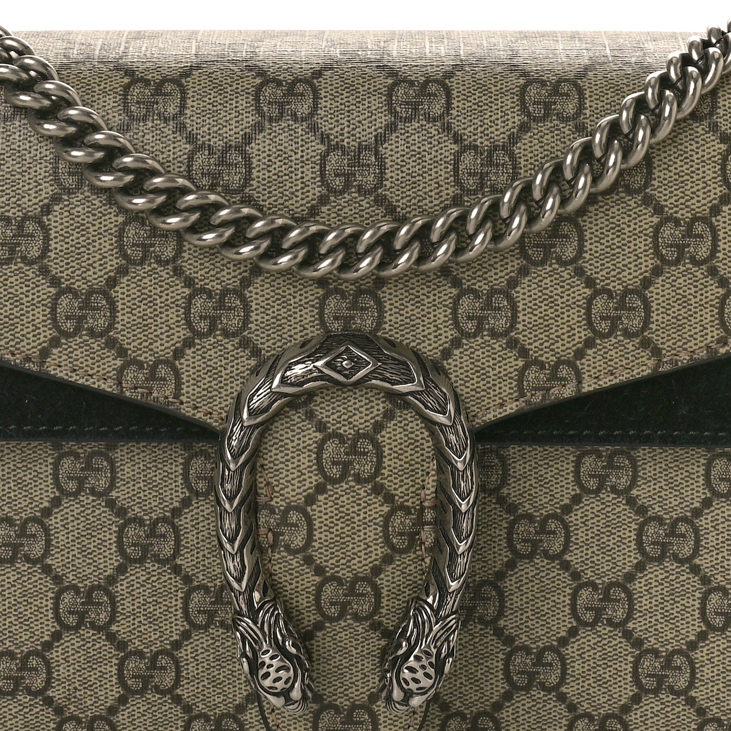 GG Supreme Monogram Small Dionysus Shoulder Bag Black