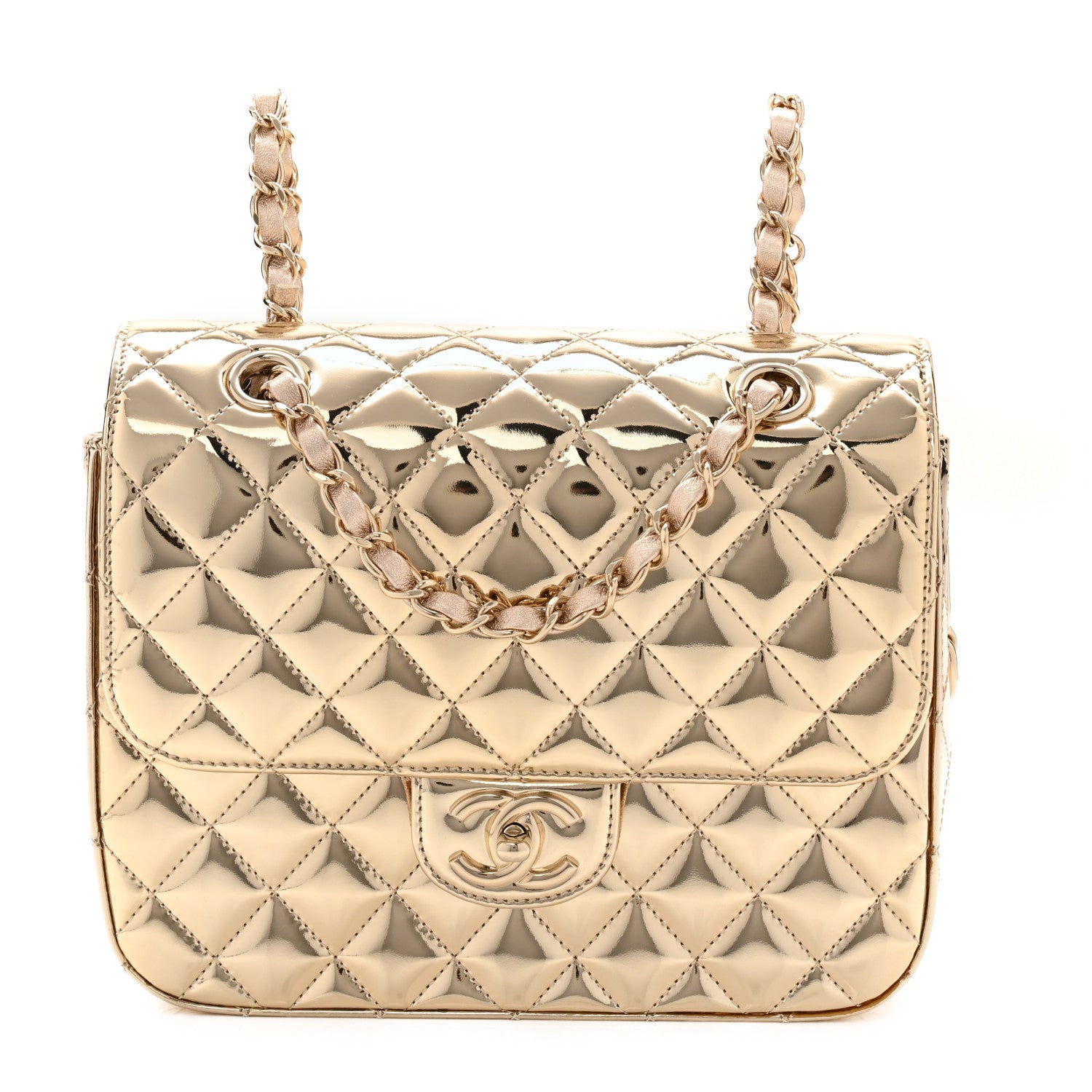 Chanel Mirror Calfskin Metallic Calfskin Quilted Hollywood