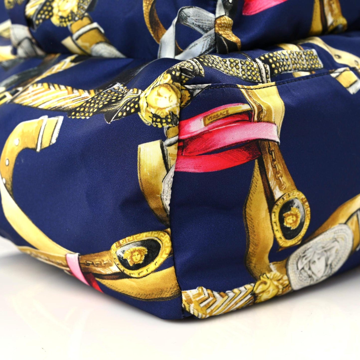 Nylon Print Backpack Navy Multicolor