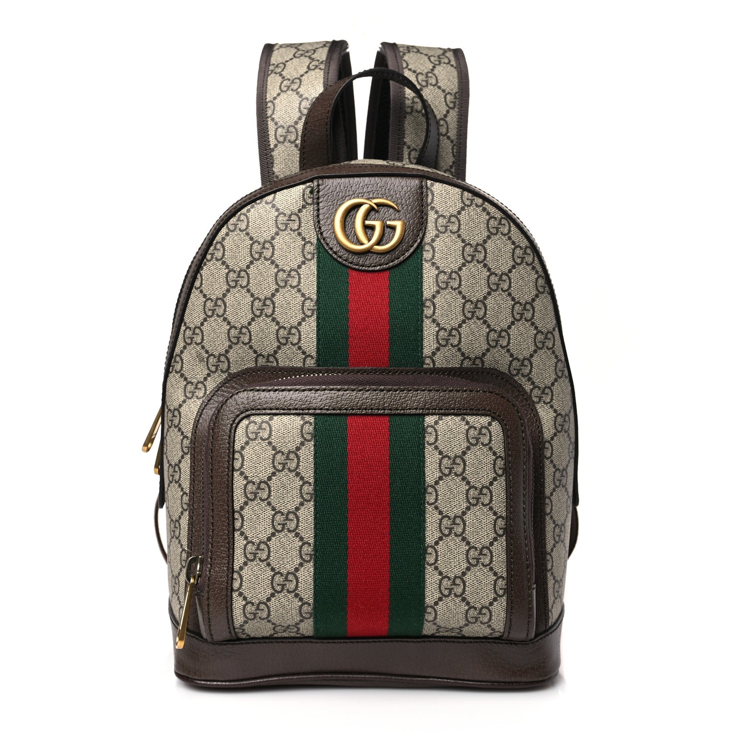 GG Supreme Monogram Calfskin Web Small Ophidia Day Backpack Beige Ebony New Acero