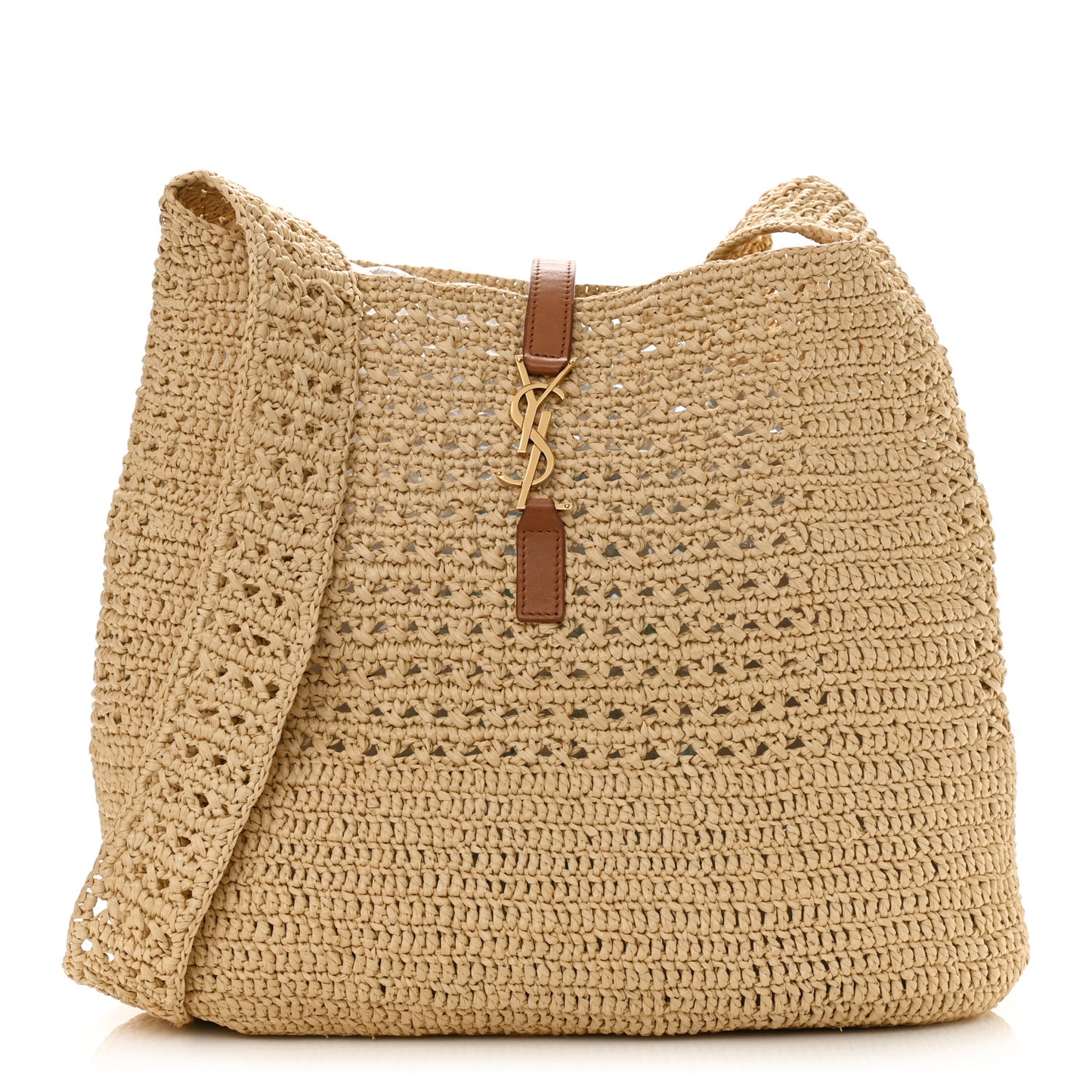 Raffia Monogram Hobo Naturale