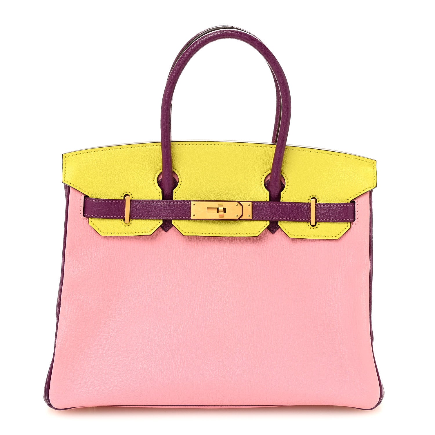 Hermes Chevre Mysore Horseshoe Birkin 30 Rose Confetti Anemone